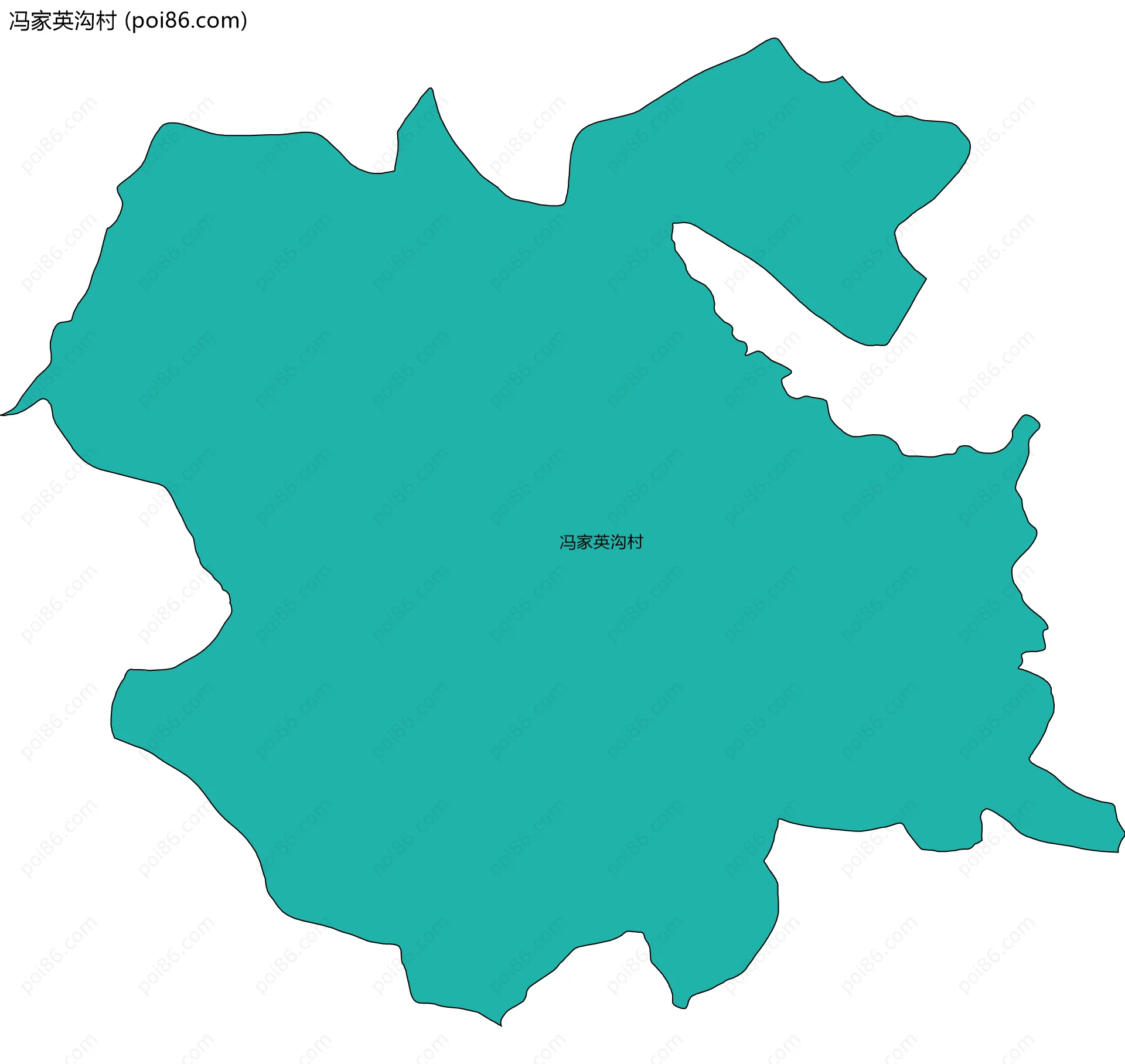 冯家英沟村边界地图