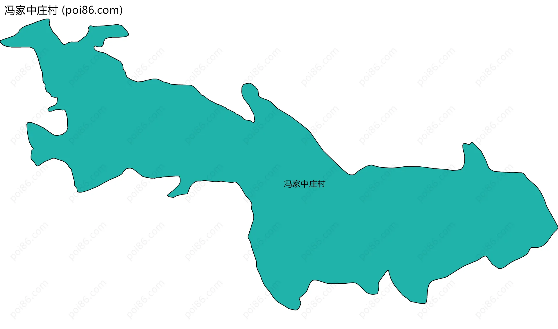 冯家中庄村边界地图