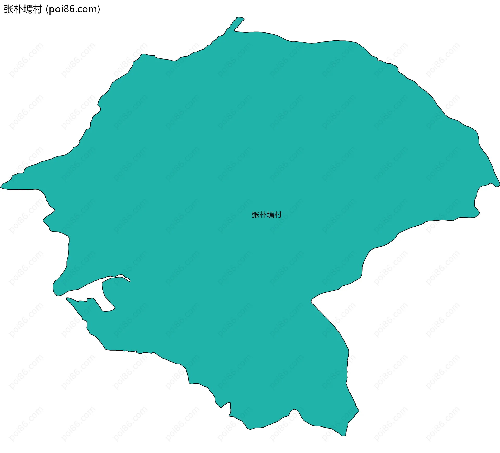 张朴墕村边界地图