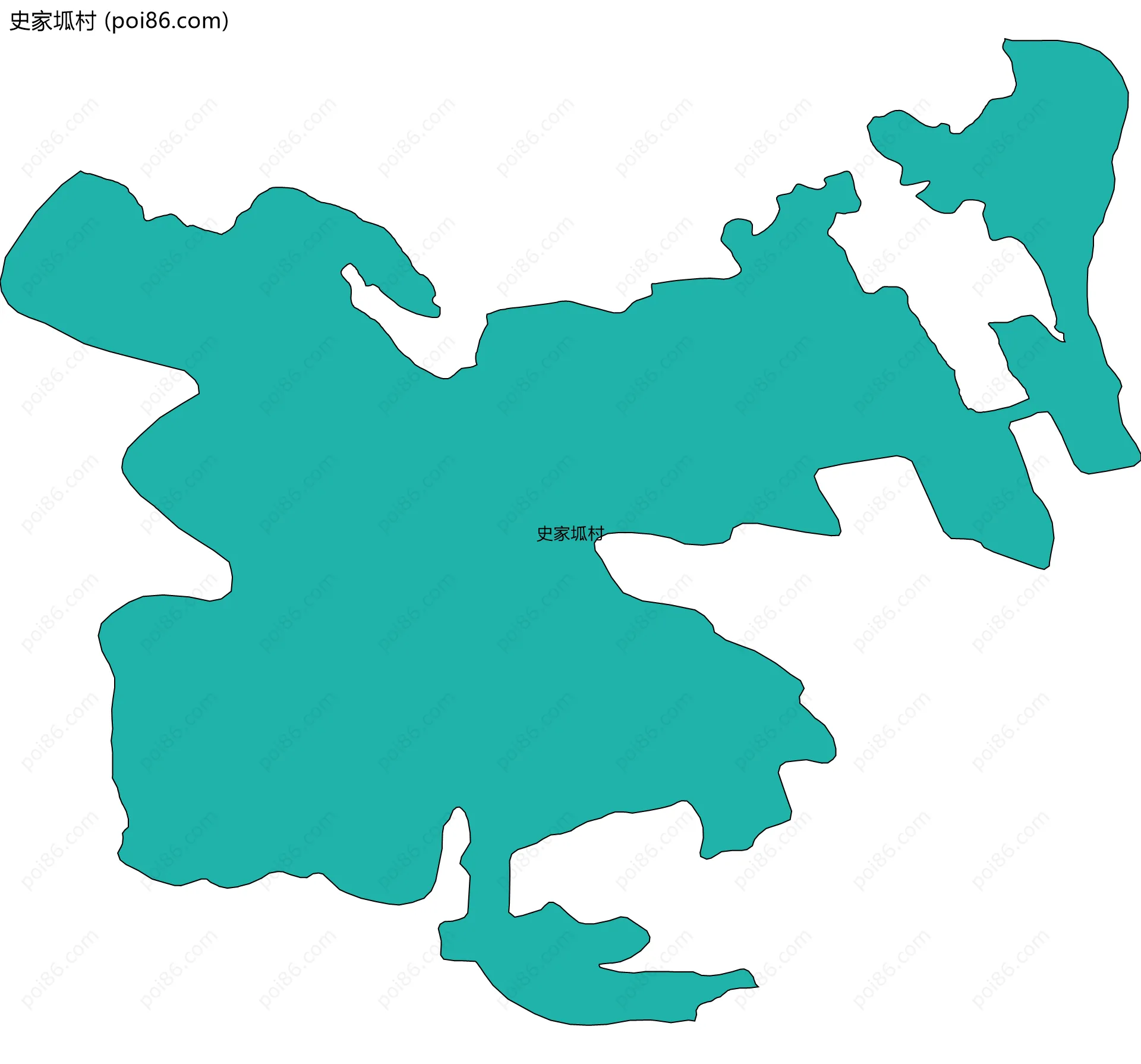 史家坬村边界地图