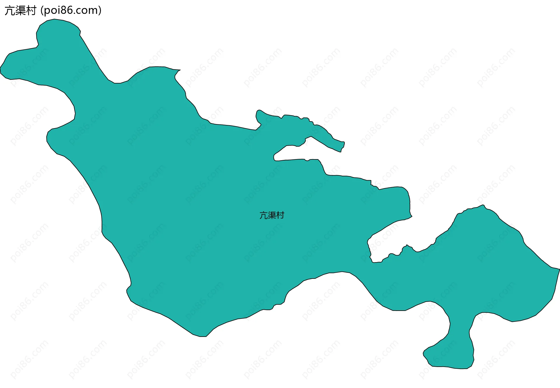 亢渠村边界地图