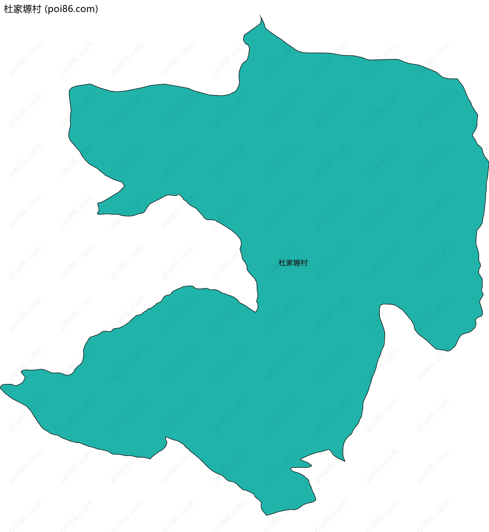 杜家塬村边界地图