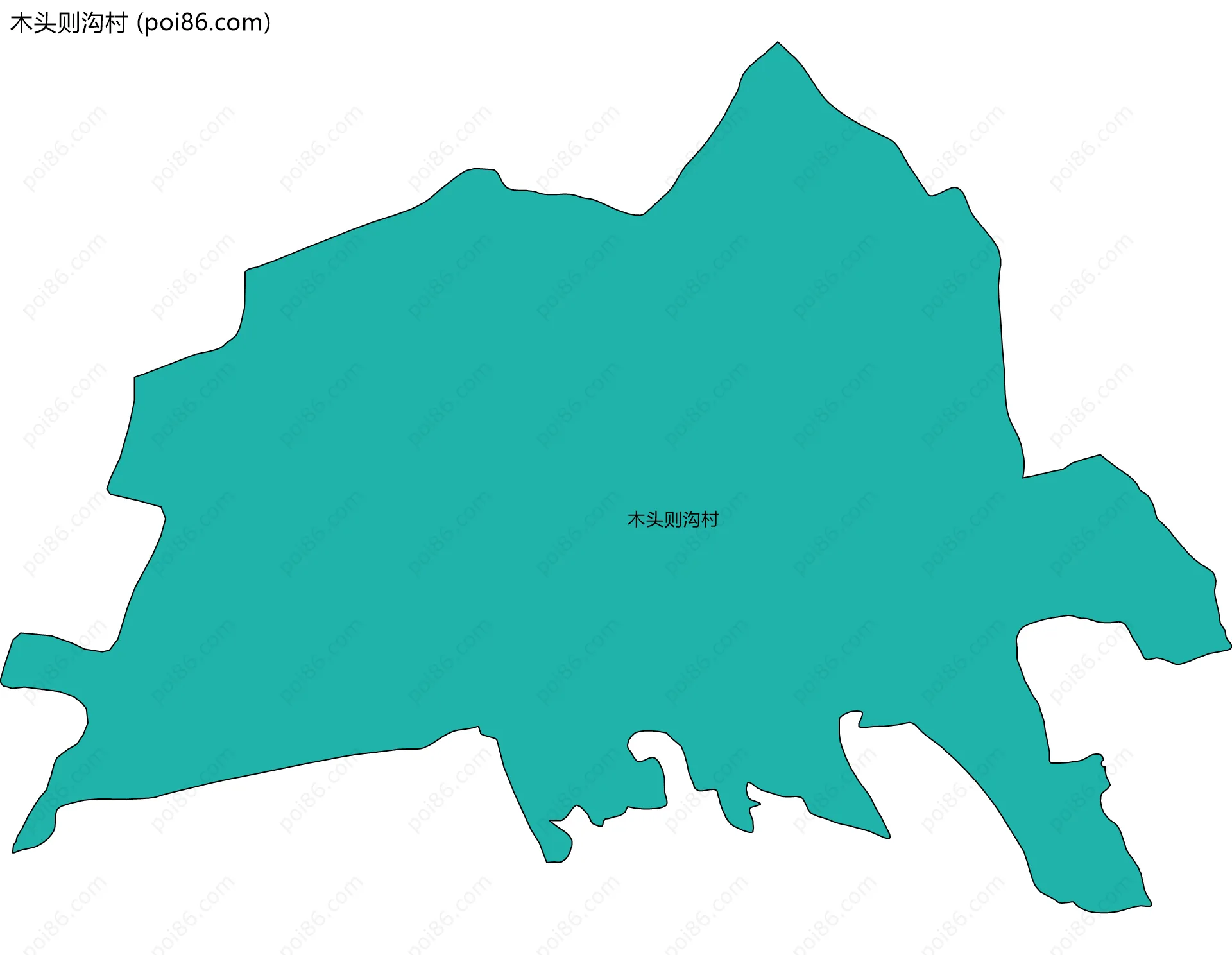 木头则沟村边界地图