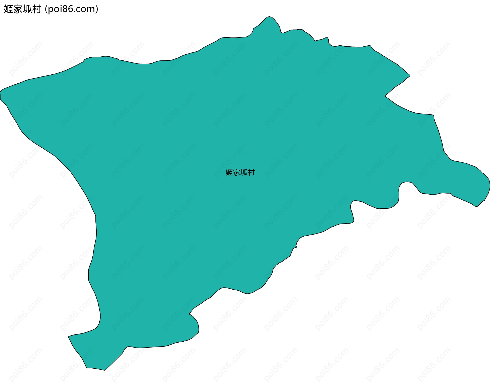 姬家坬村边界地图