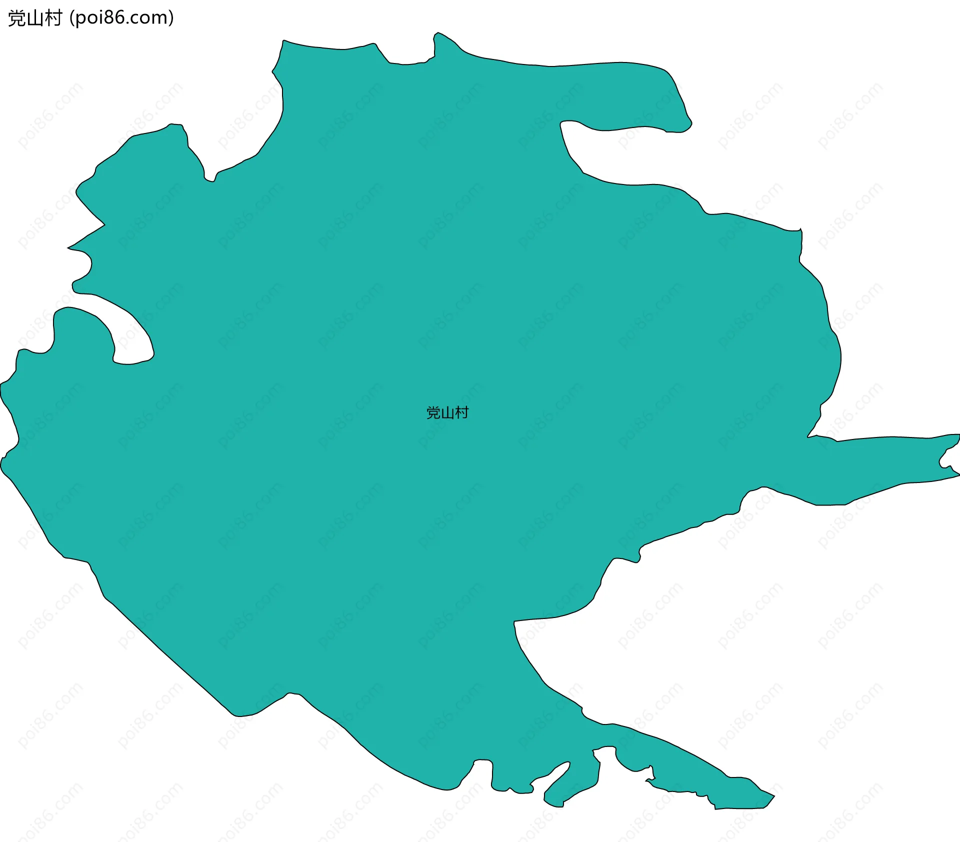 党山村边界地图