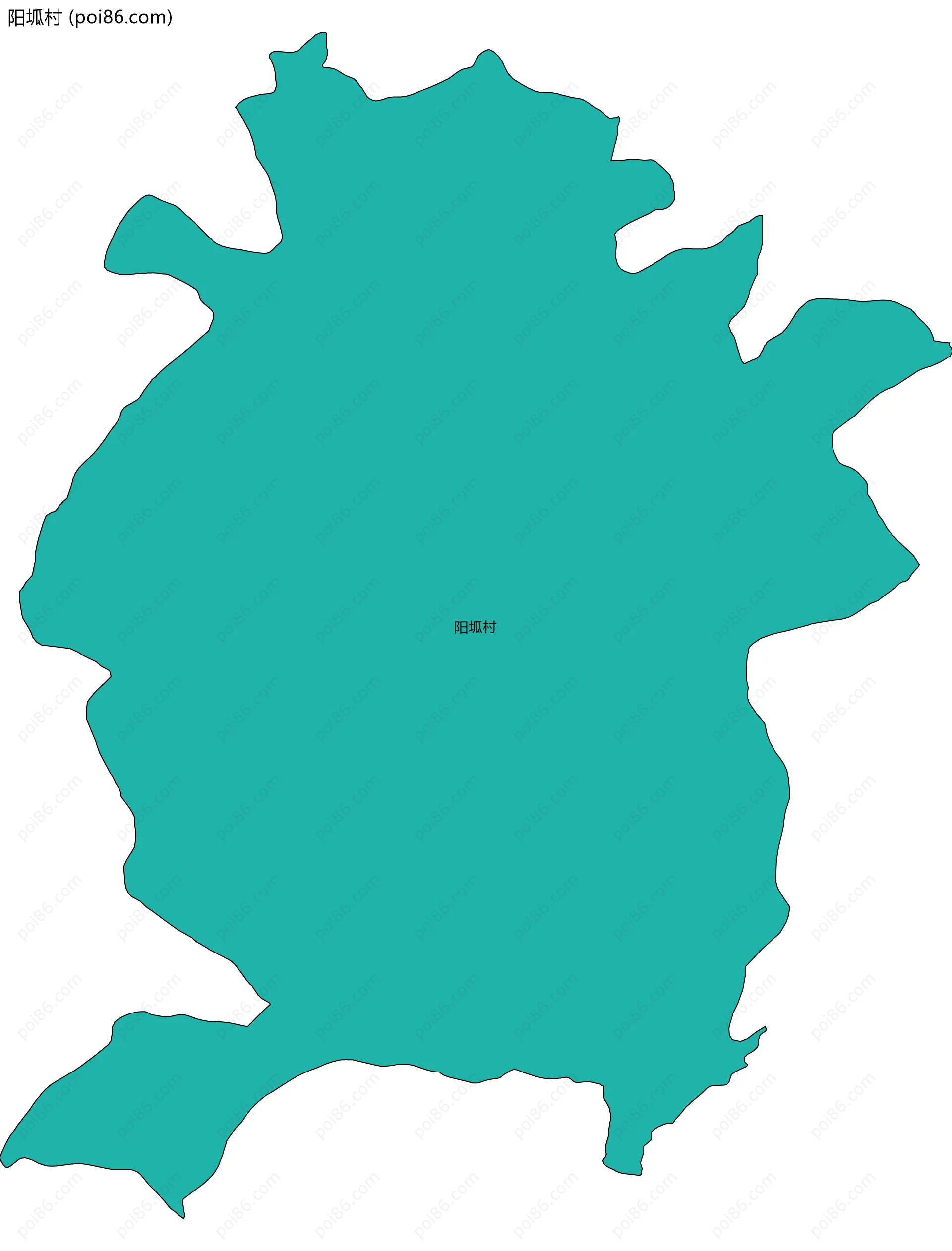 阳坬村边界地图