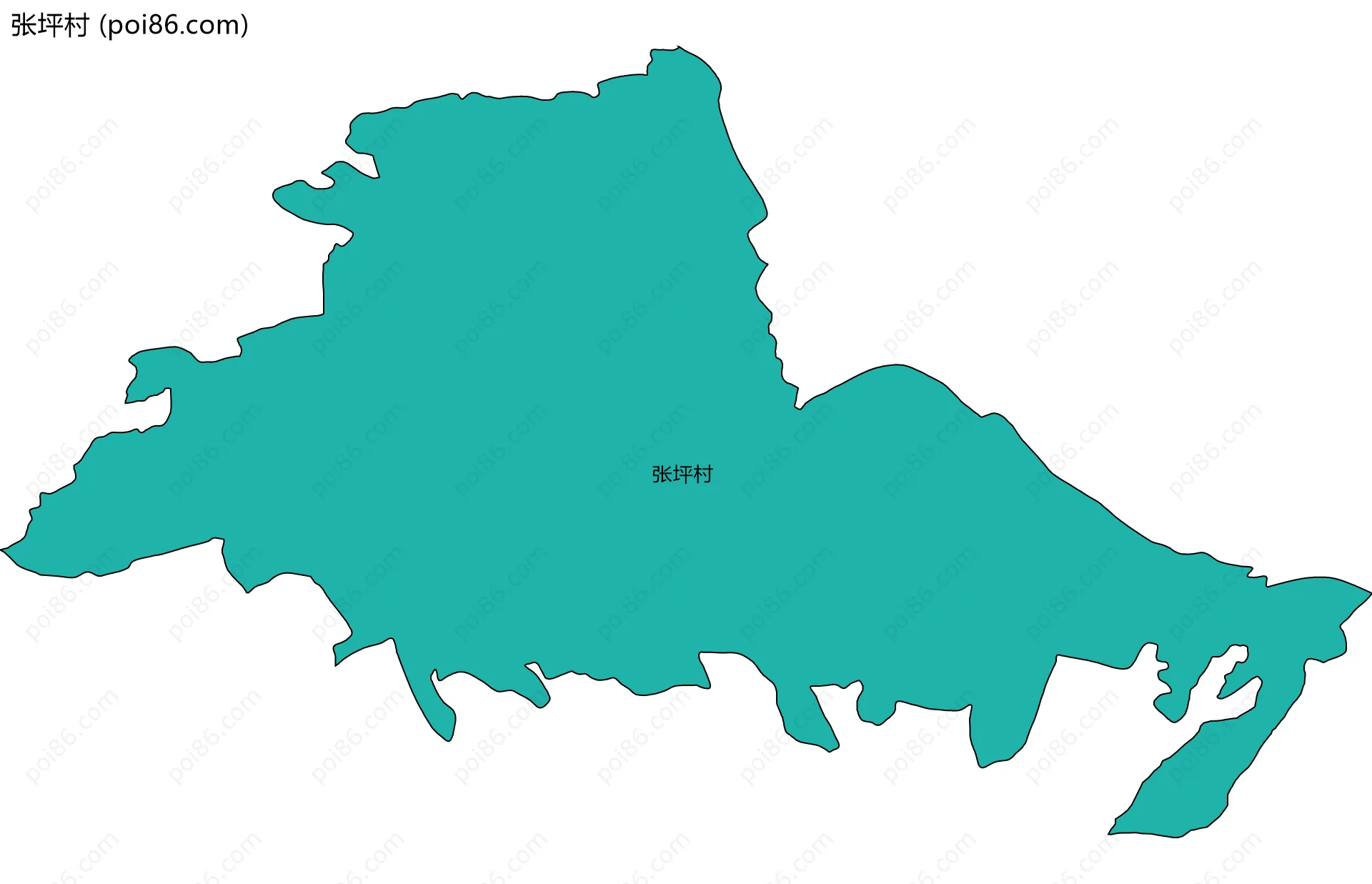 张坪村边界地图