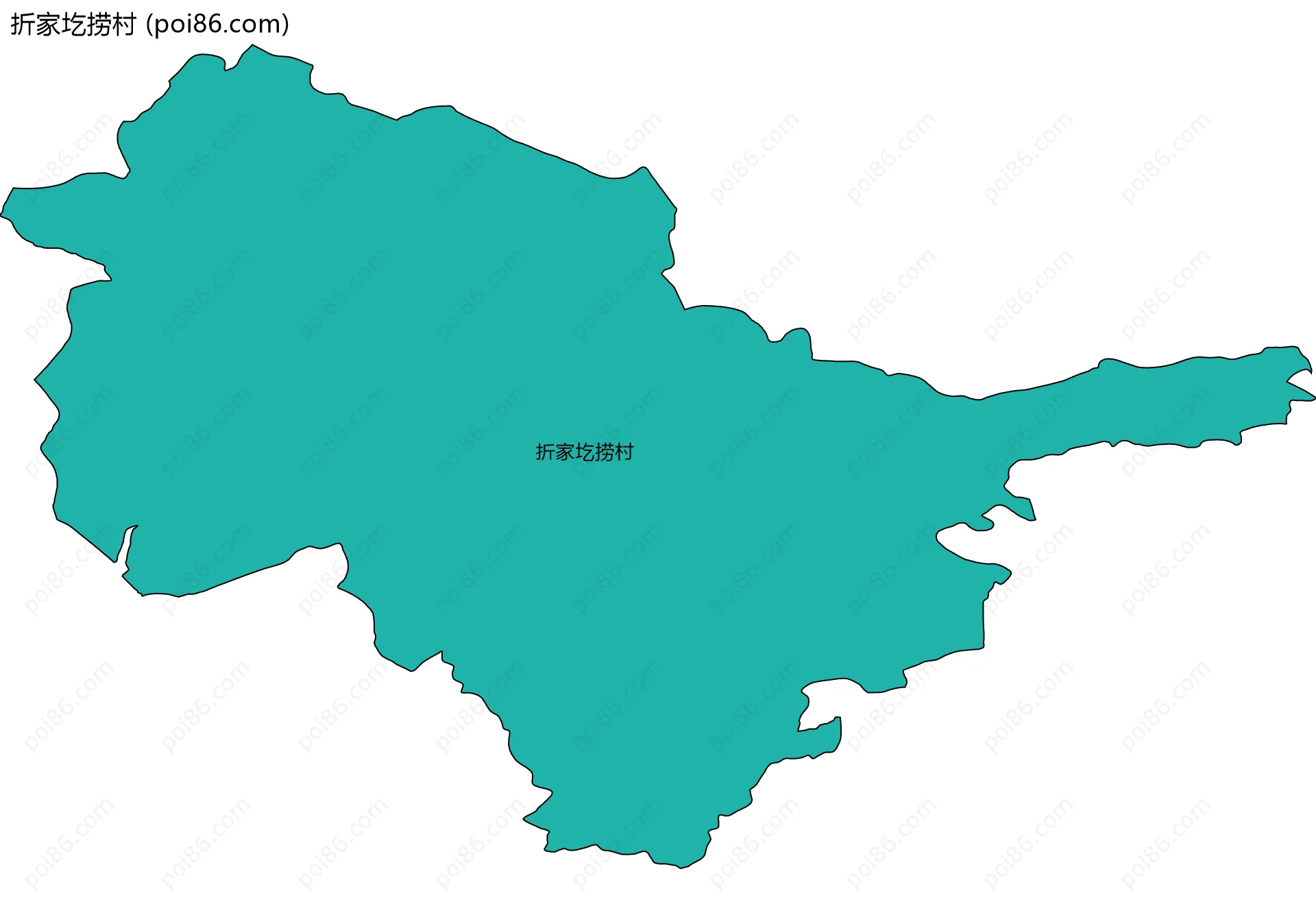 折家圪捞村边界地图