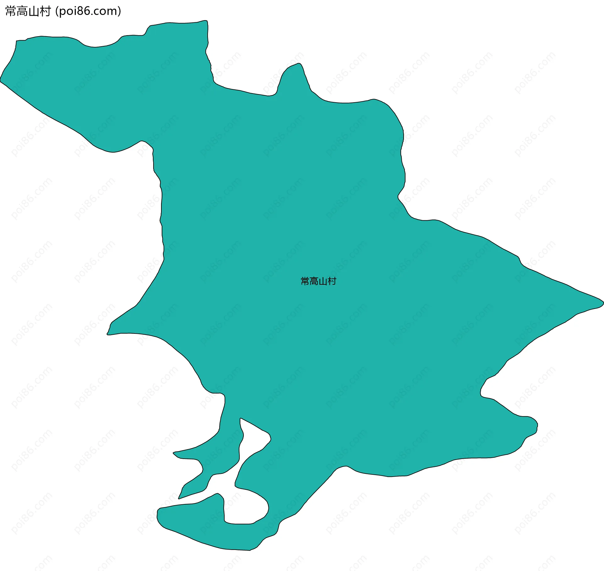 常高山村边界地图