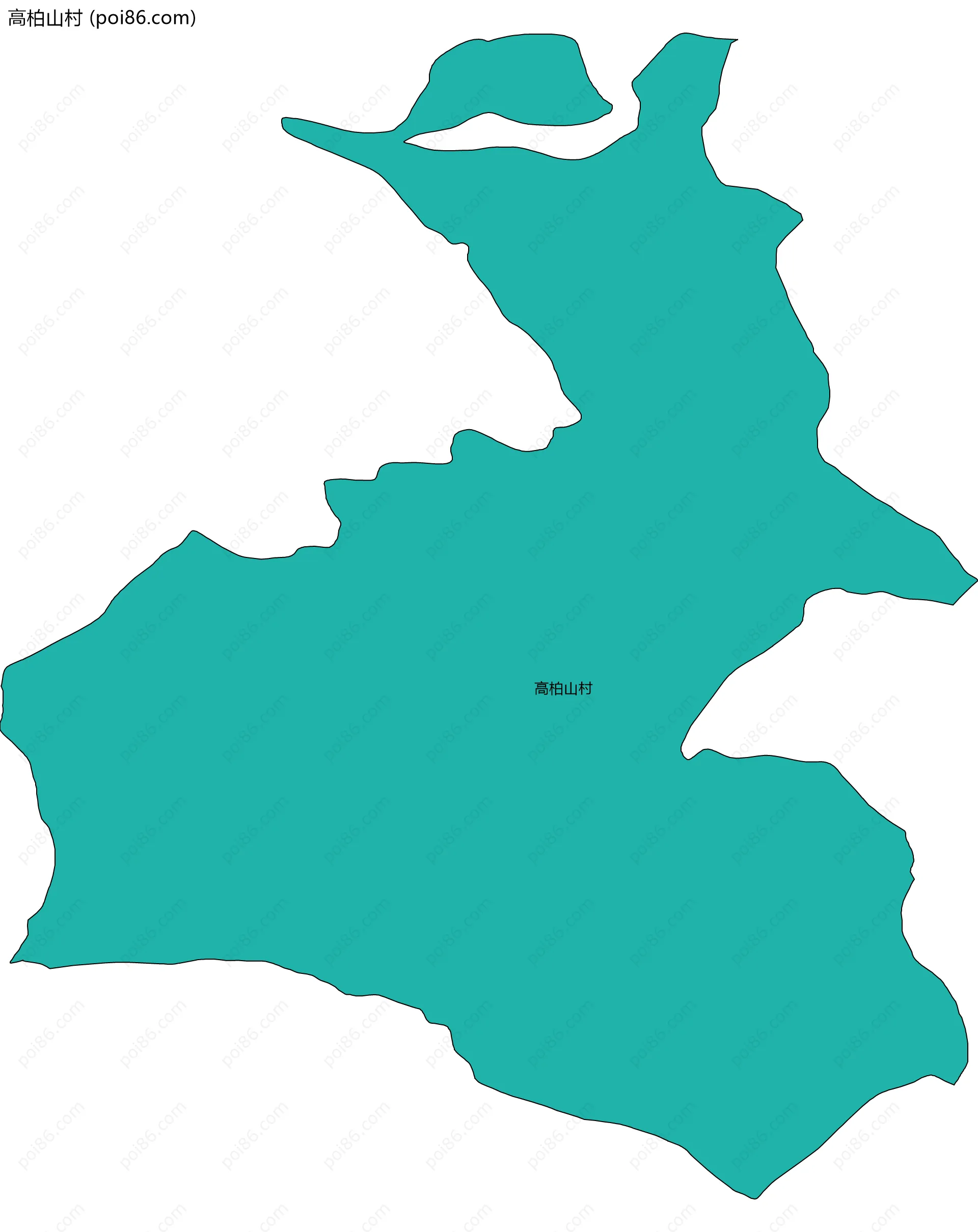 高柏山村边界地图