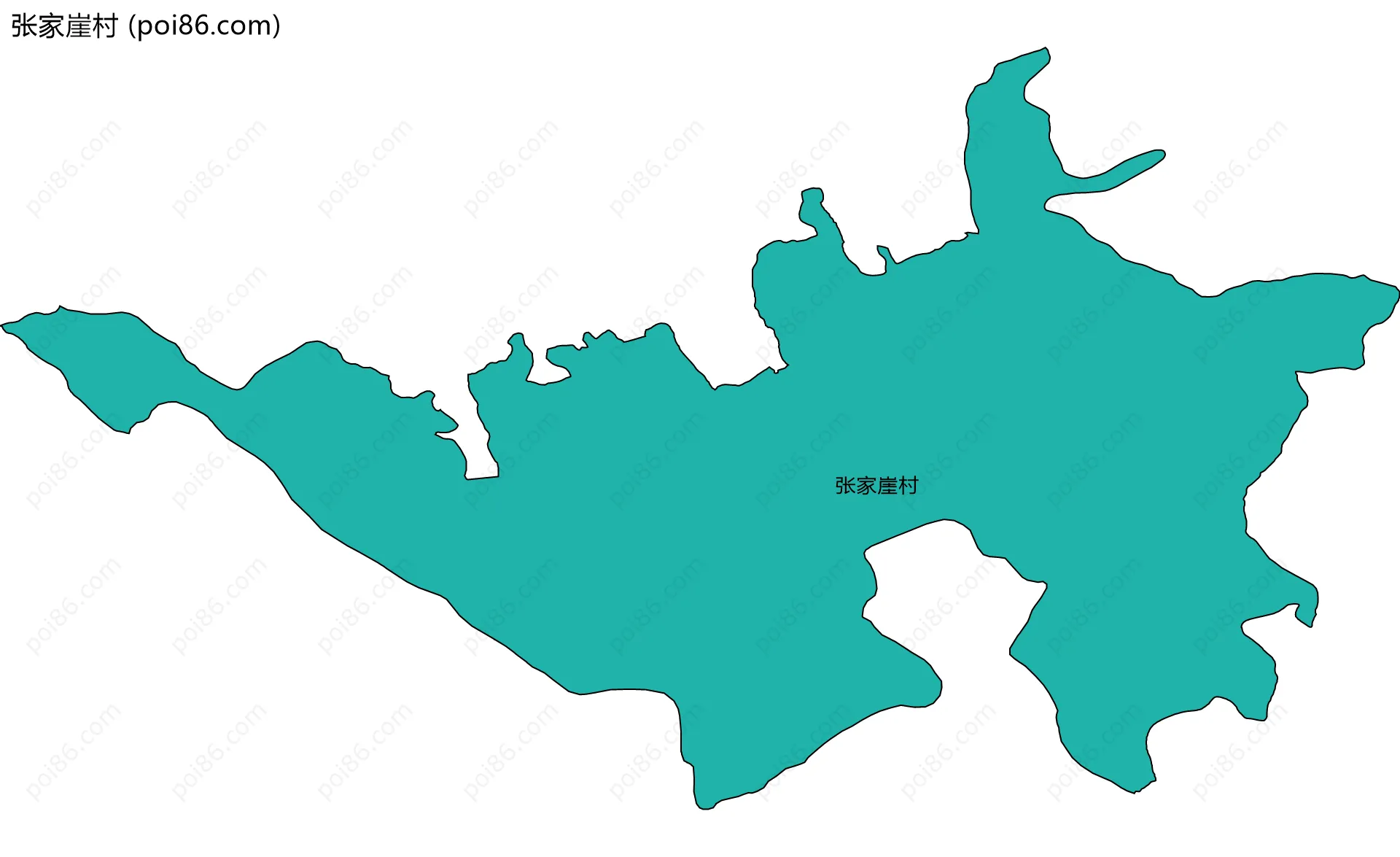 张家崖村边界地图