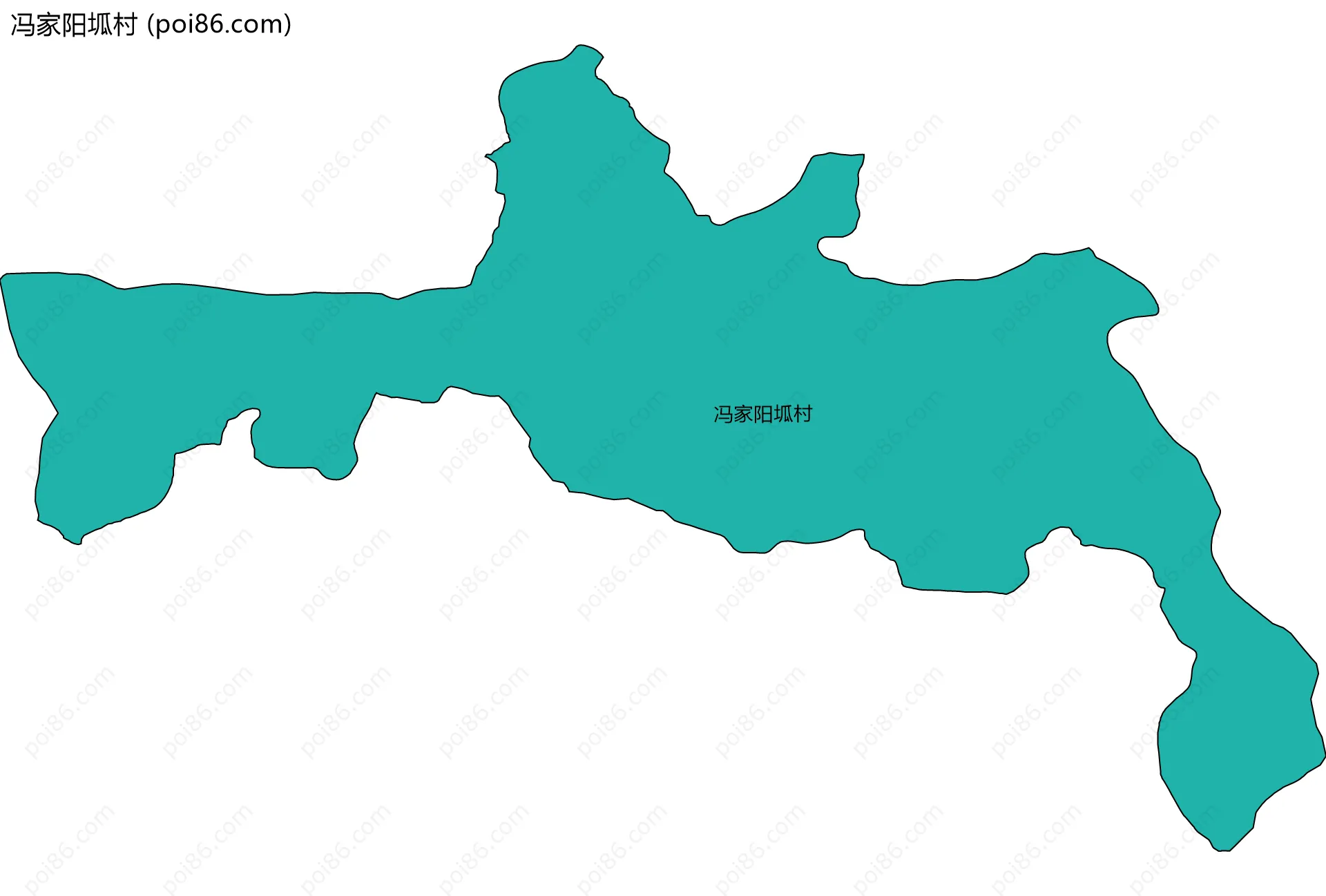 冯家阳坬村边界地图