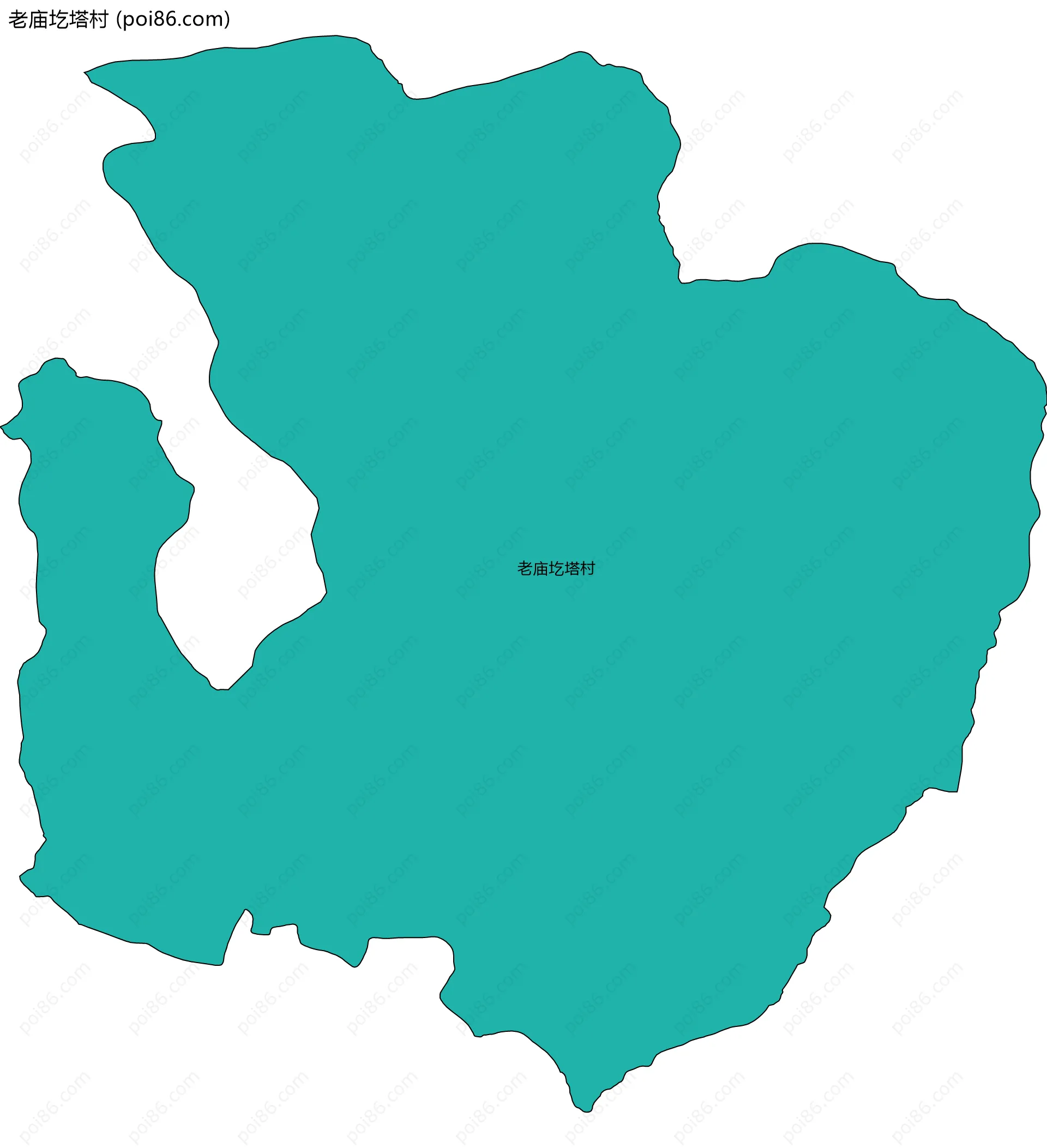 老庙圪塔村边界地图