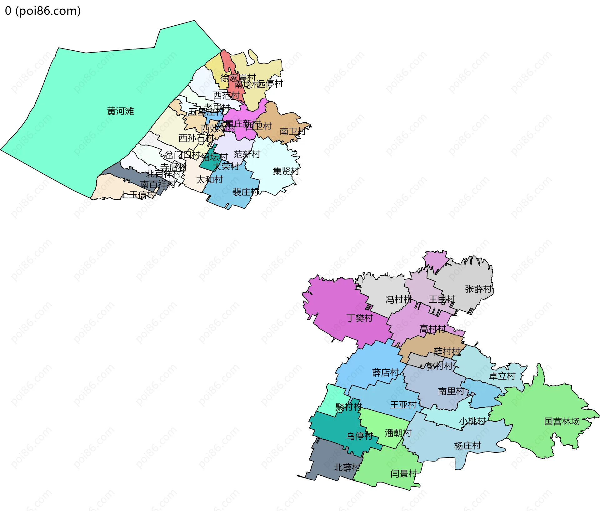 0边界地图(五级行政区划)