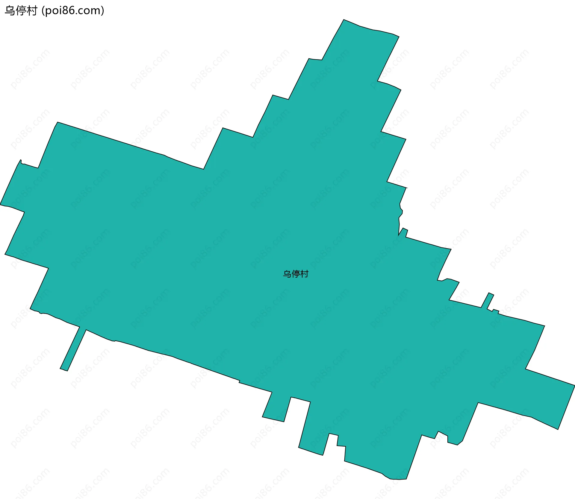 乌停村边界地图