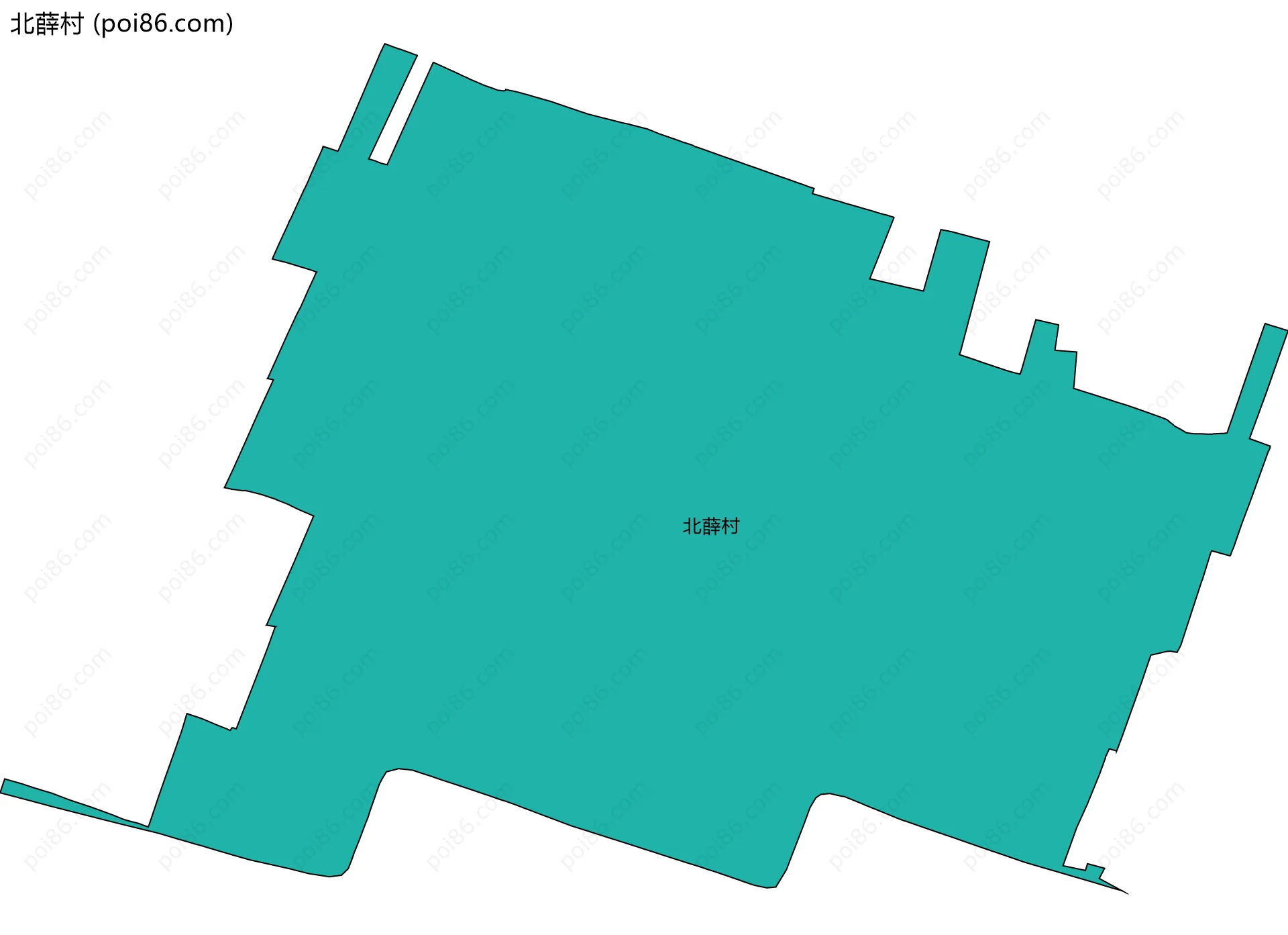 北薛村边界地图