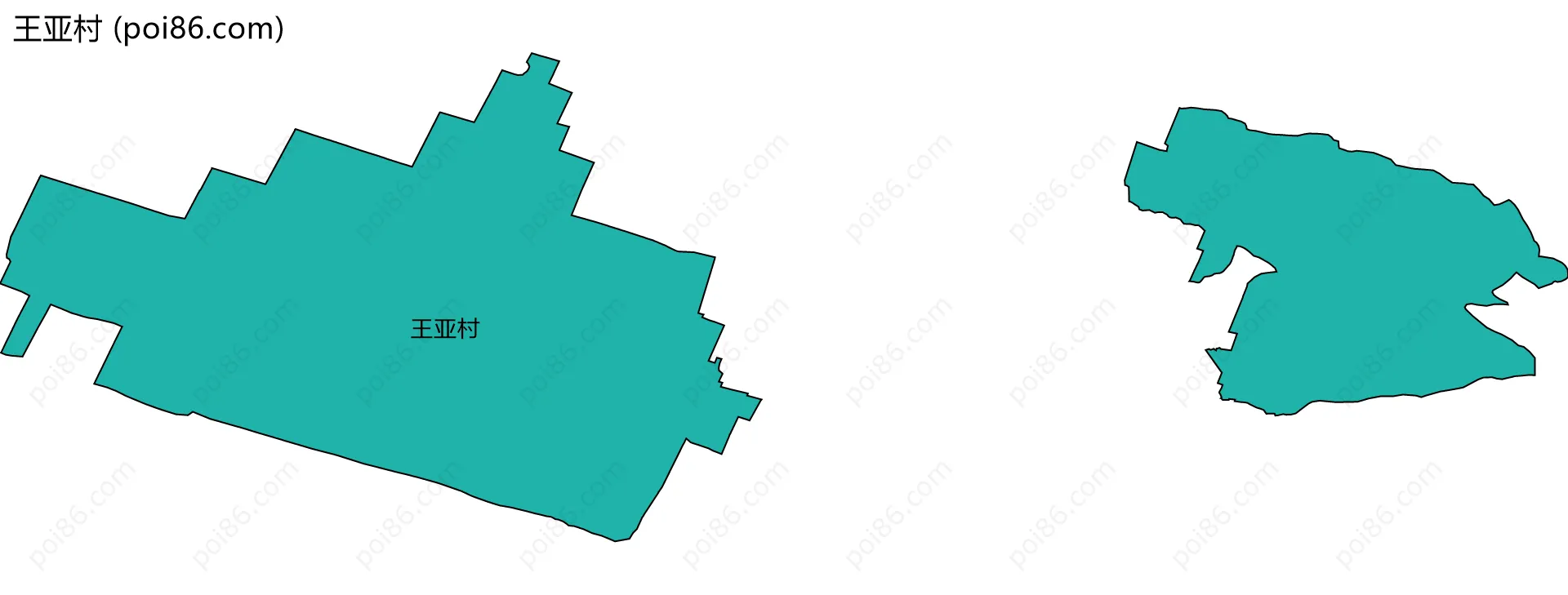 王亚村边界地图