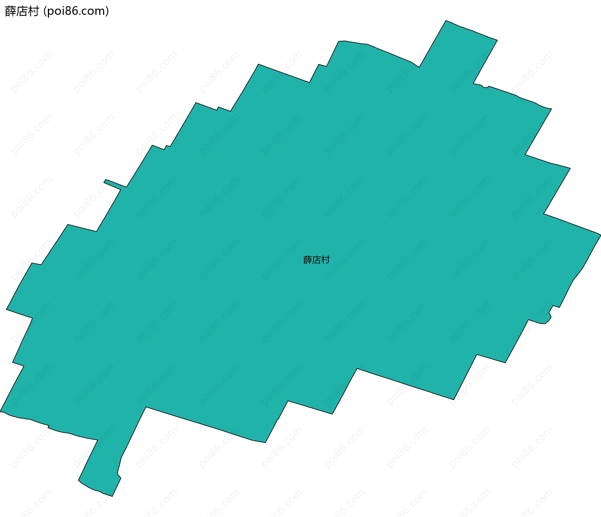 薛店村边界地图