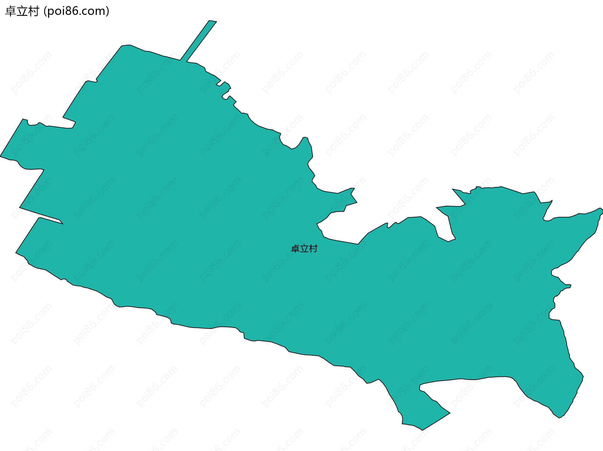 卓立村边界地图