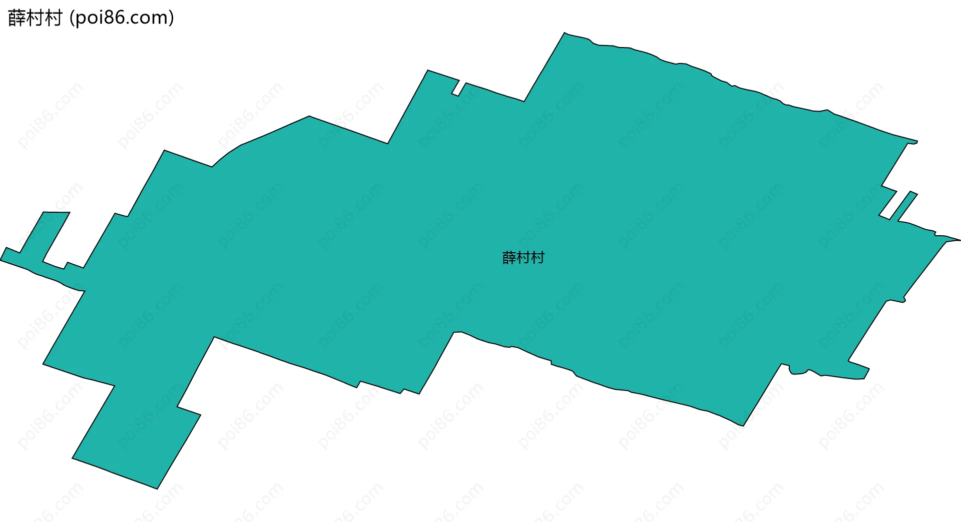 薛村村边界地图