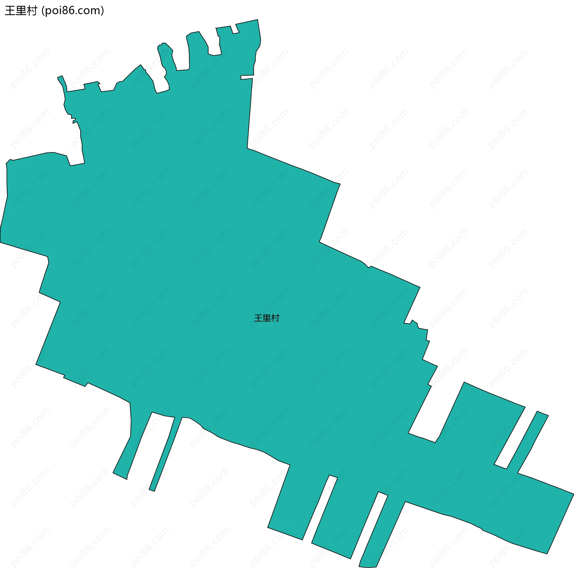 王里村边界地图