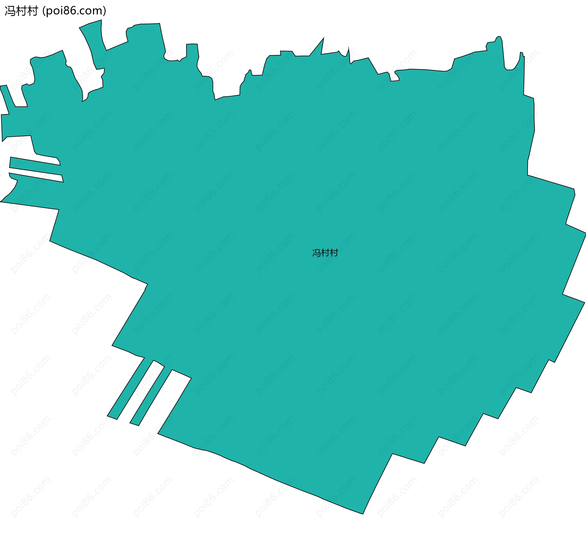 冯村村边界地图
