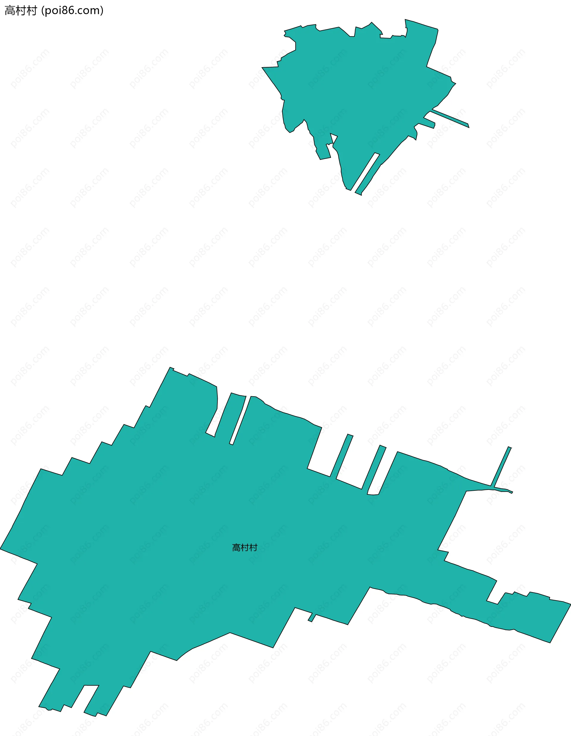 高村村边界地图