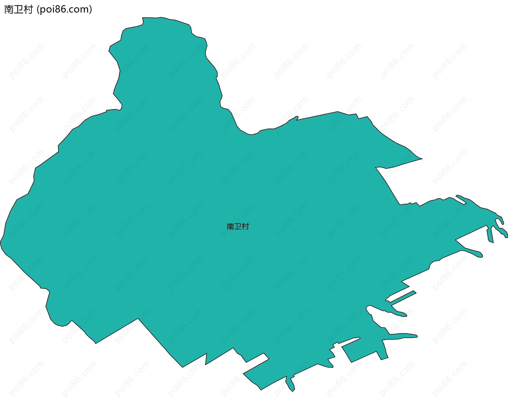 南卫村边界地图