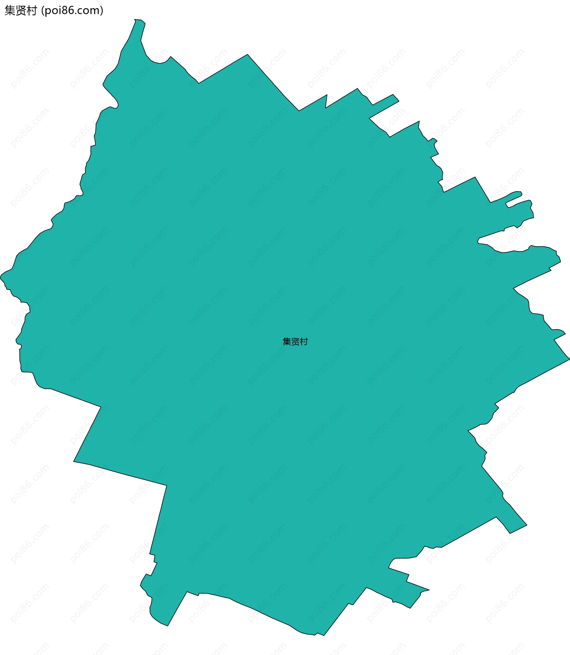 集贤村边界地图