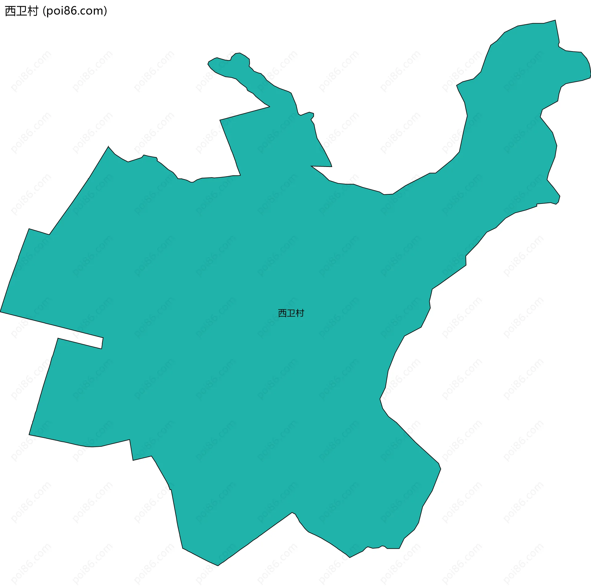 西卫村边界地图