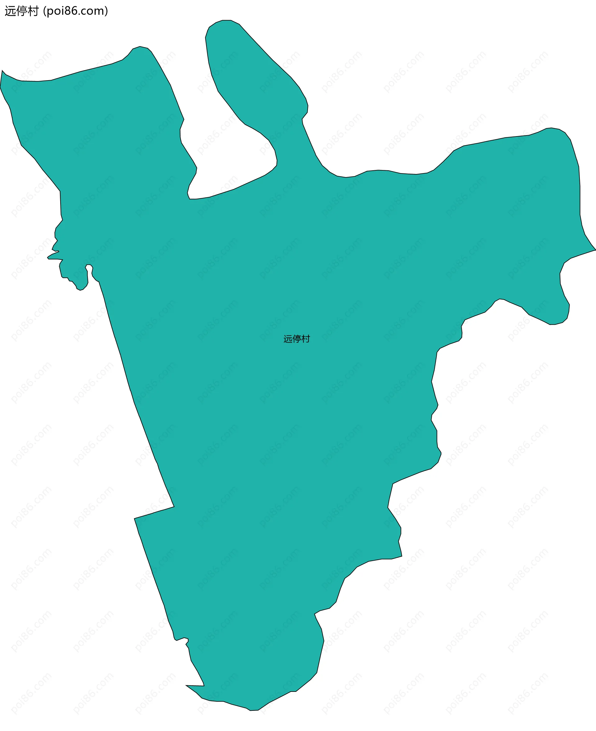 远停村边界地图