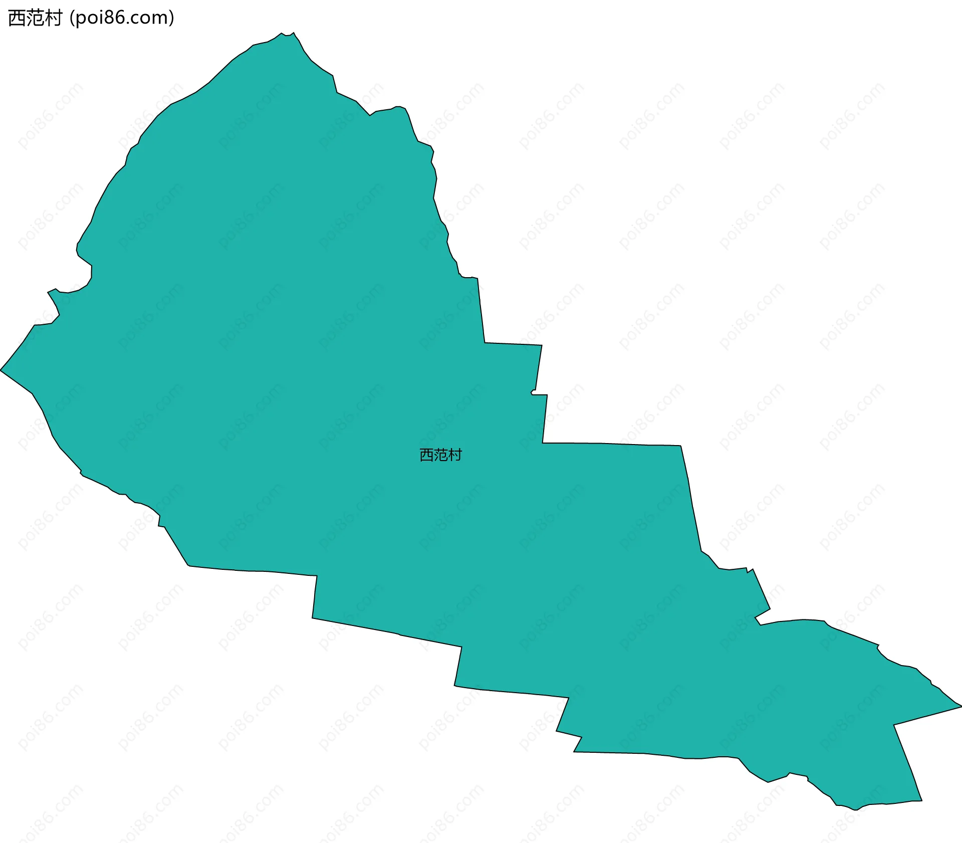 西范村边界地图