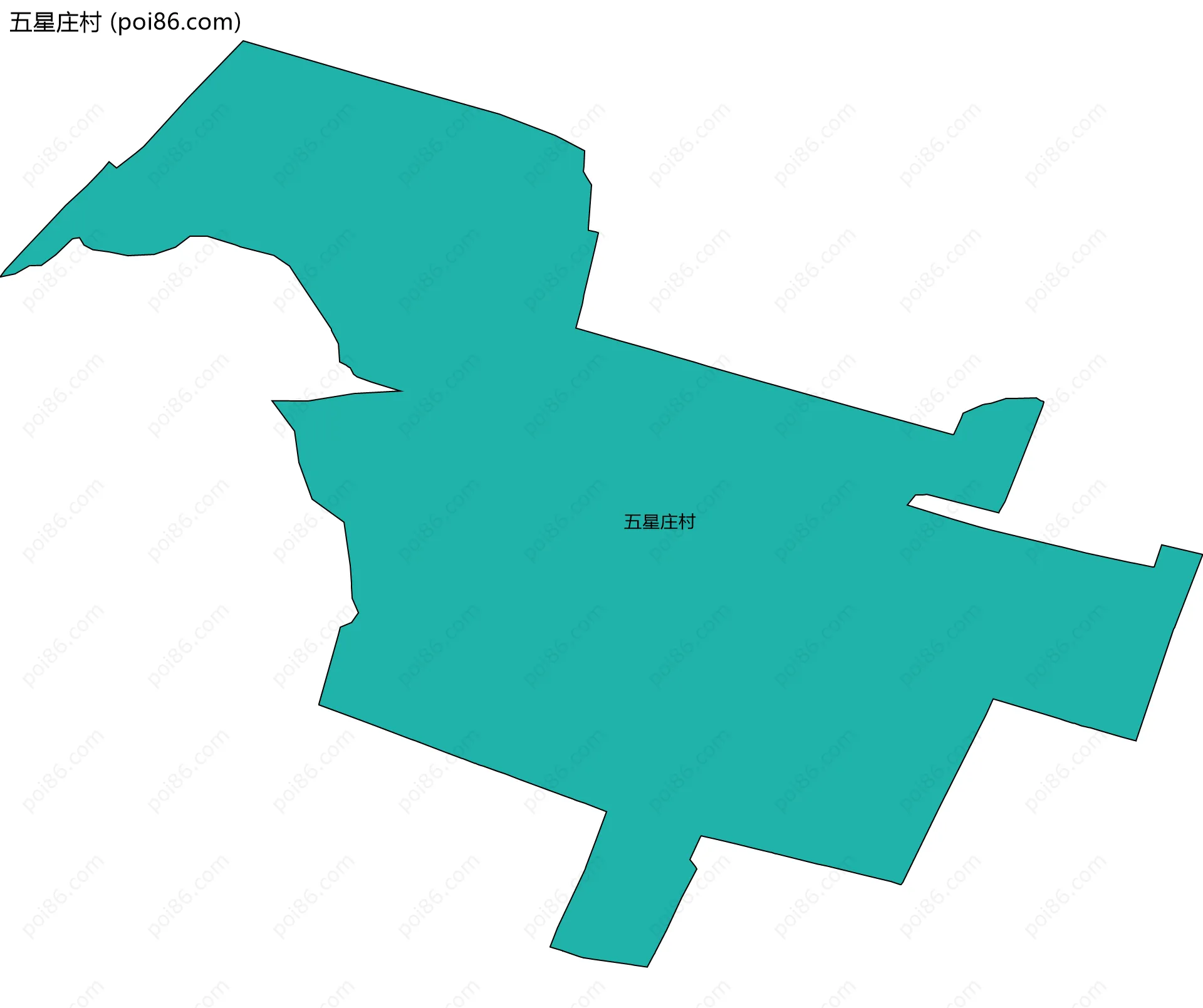 五星庄村边界地图