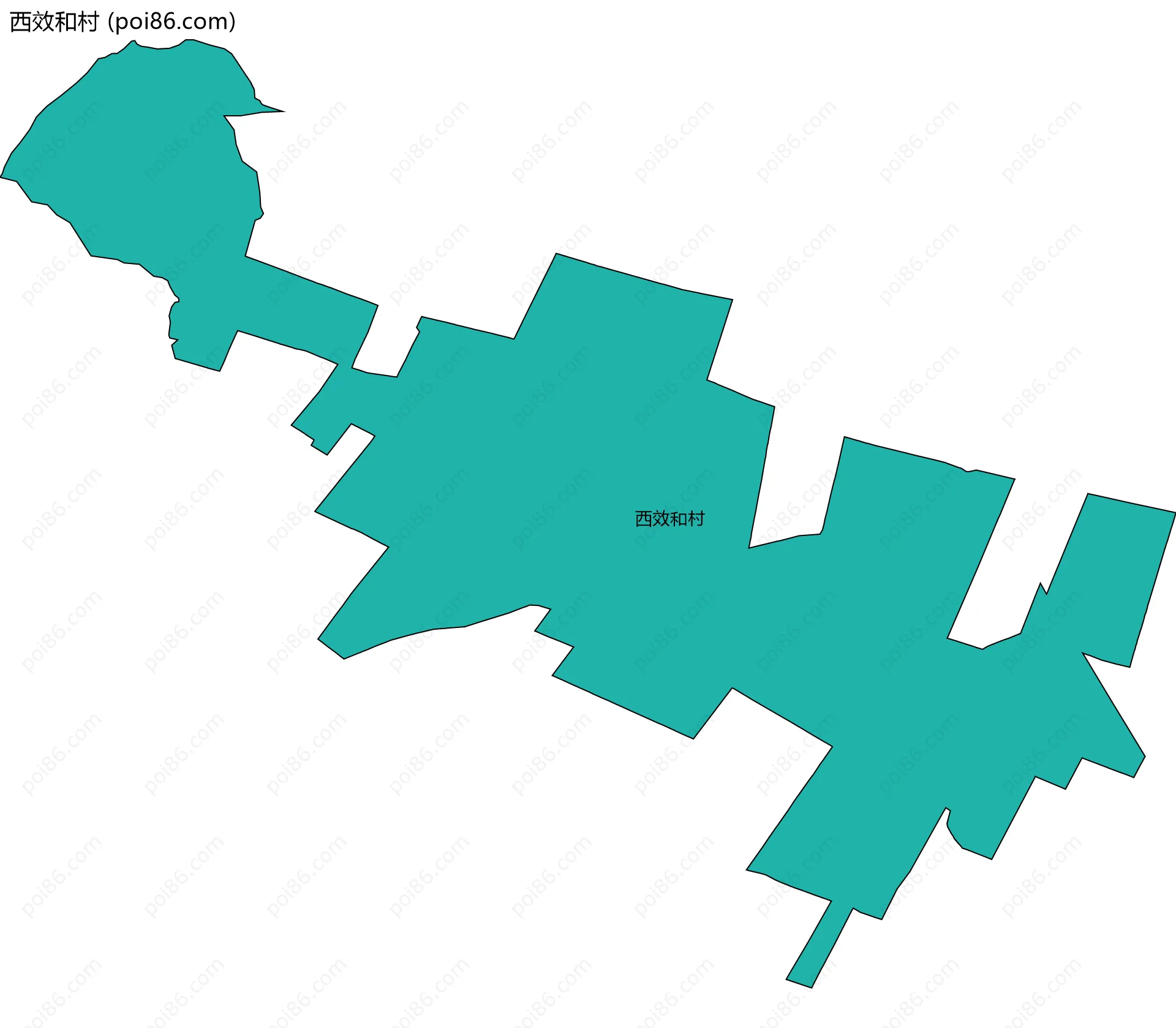 西效和村边界地图