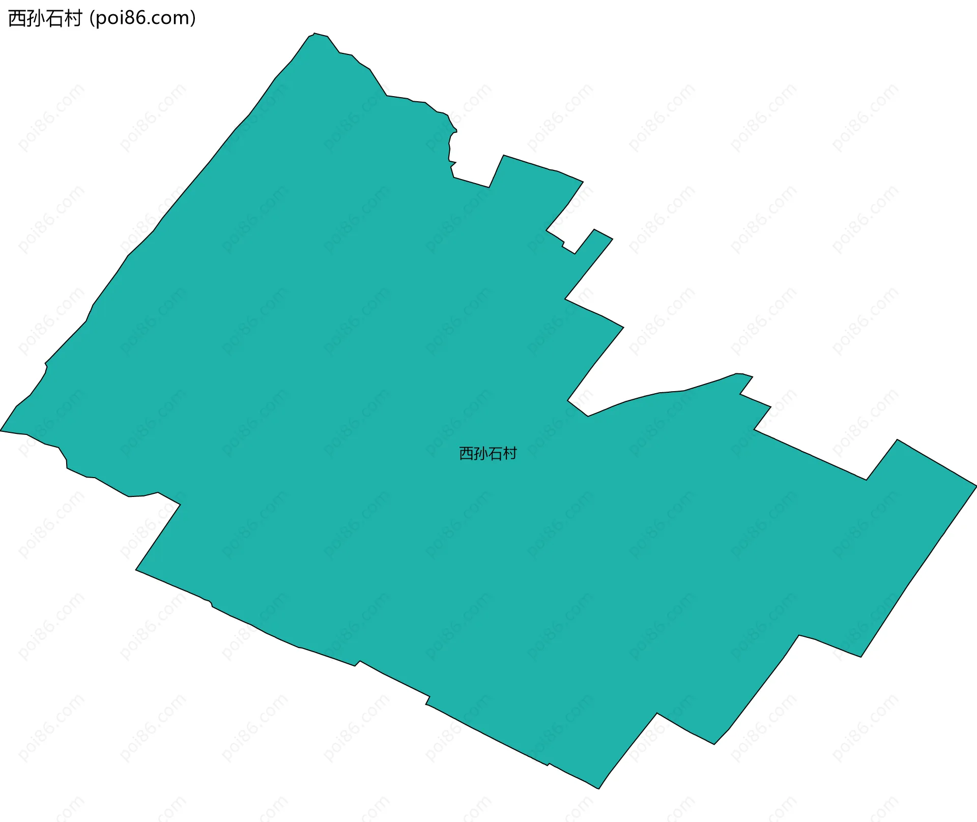 西孙石村边界地图