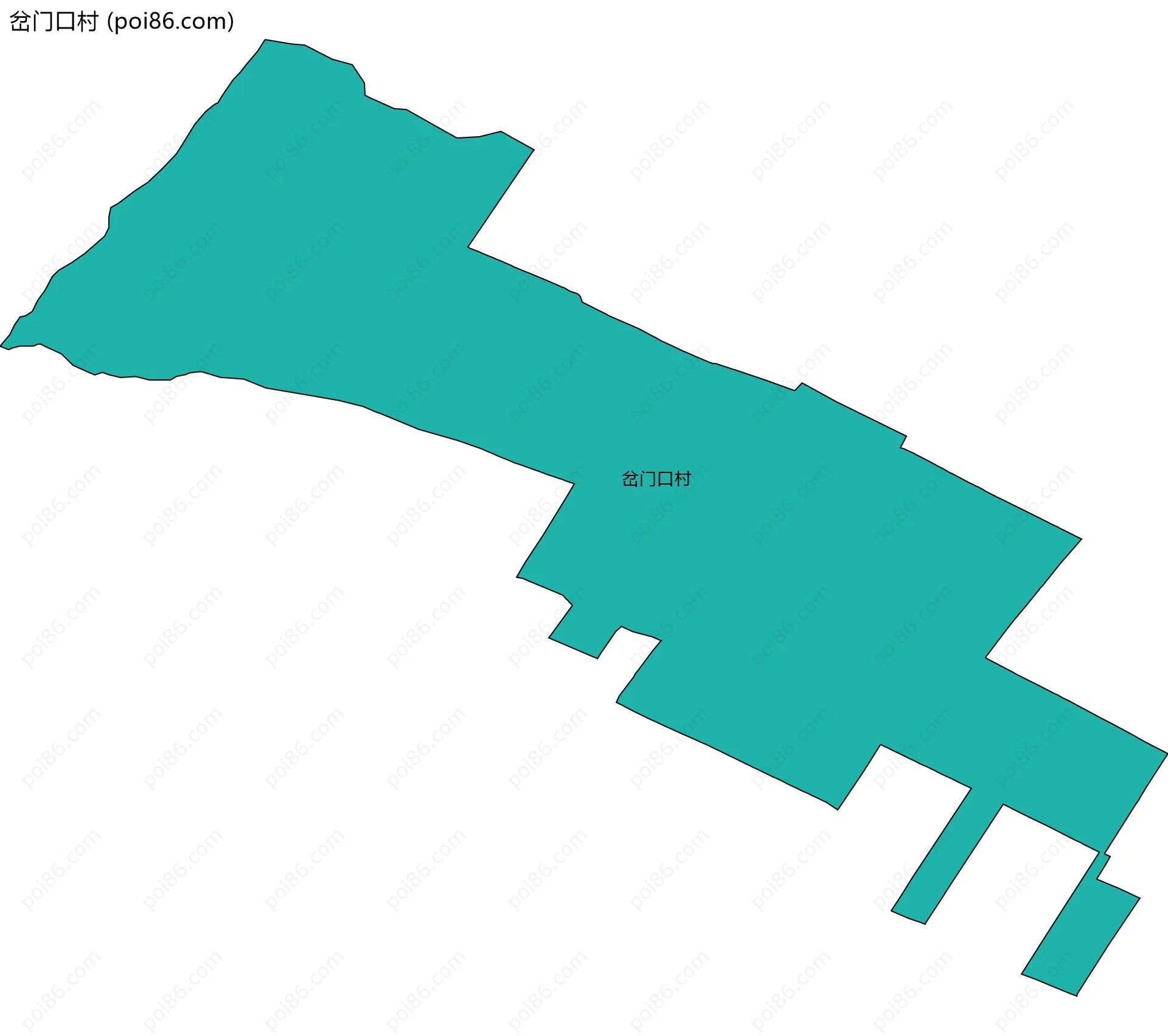 岔门口村边界地图