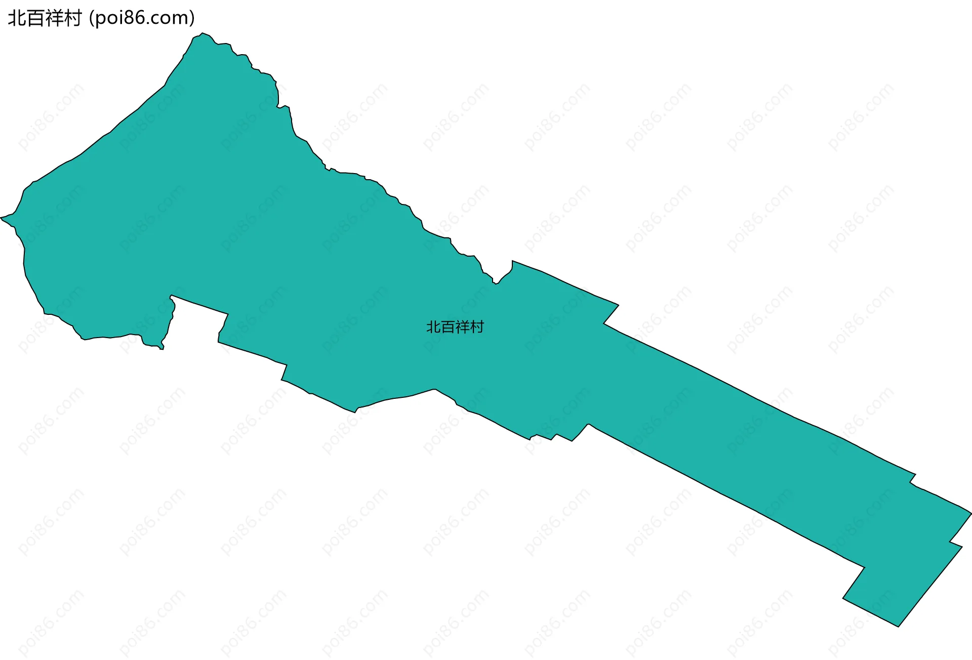 北百祥村边界地图