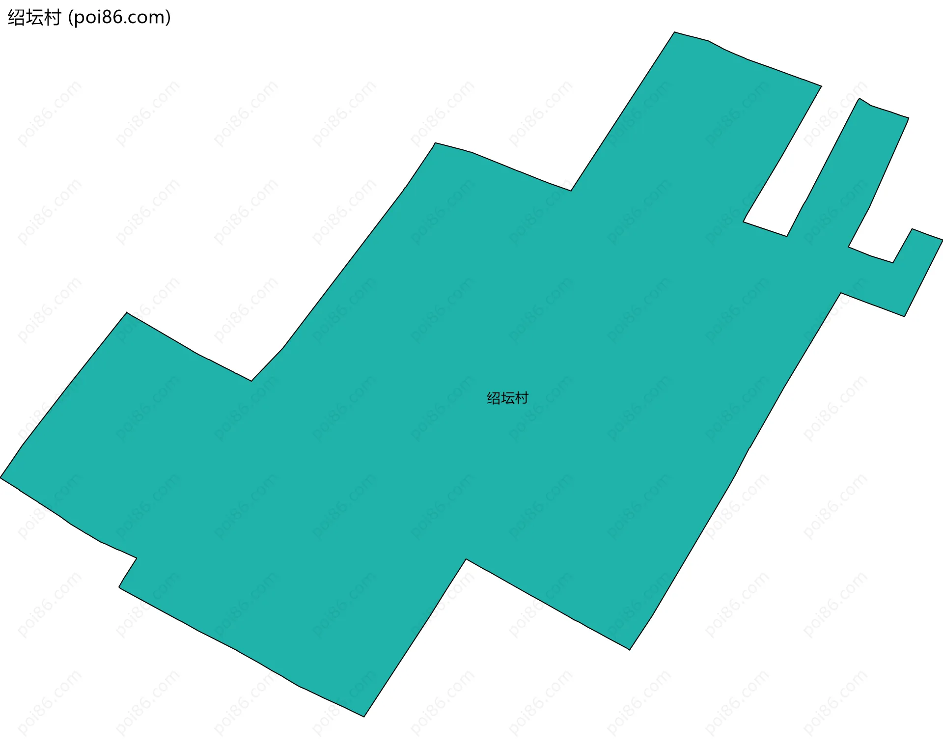 绍坛村边界地图