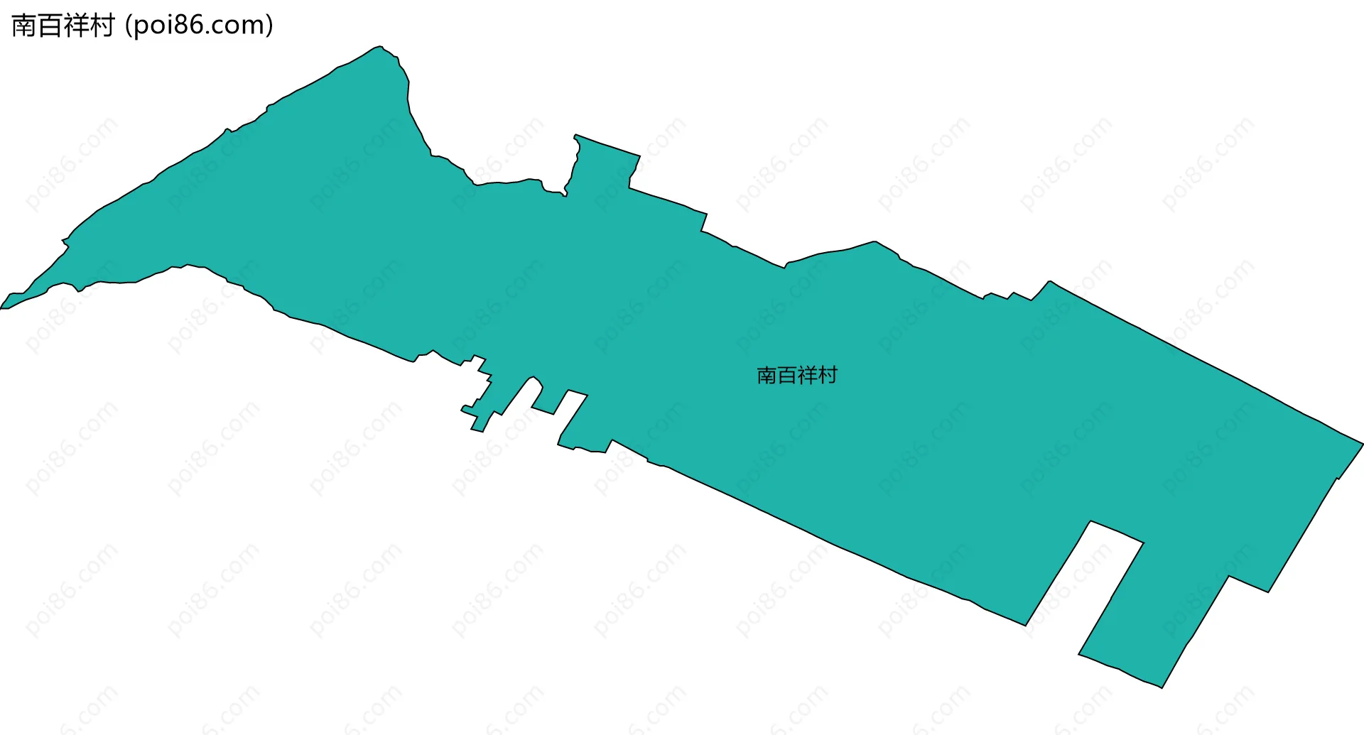 南百祥村边界地图