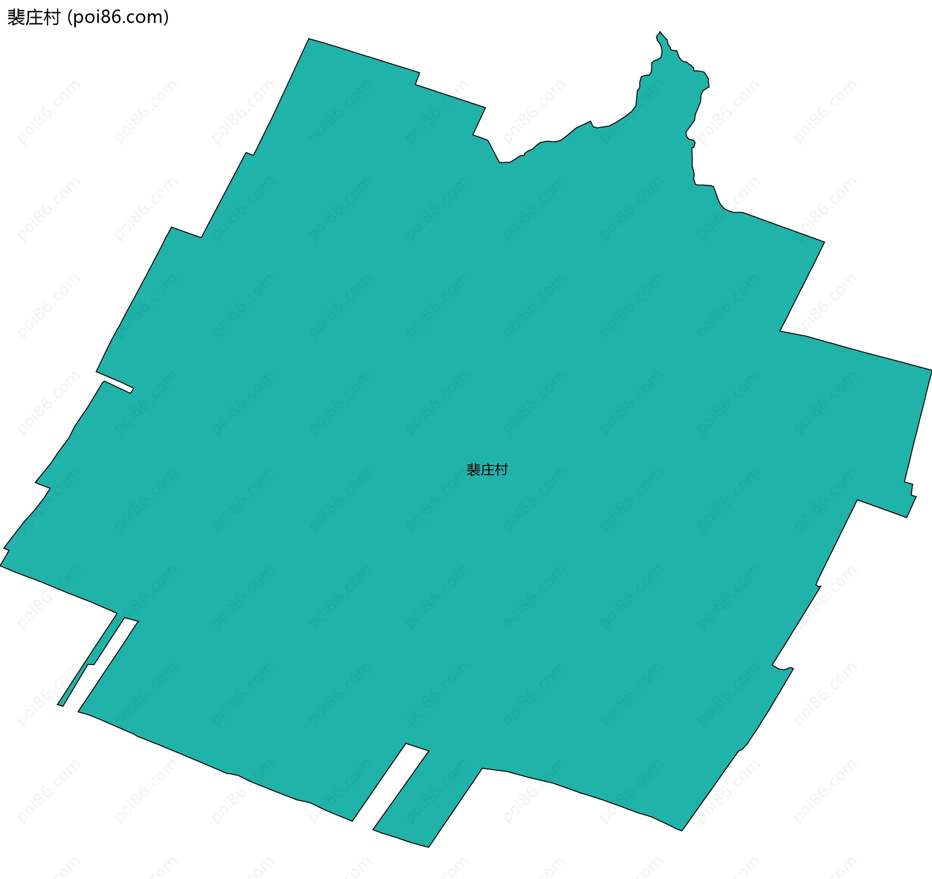 裴庄村边界地图