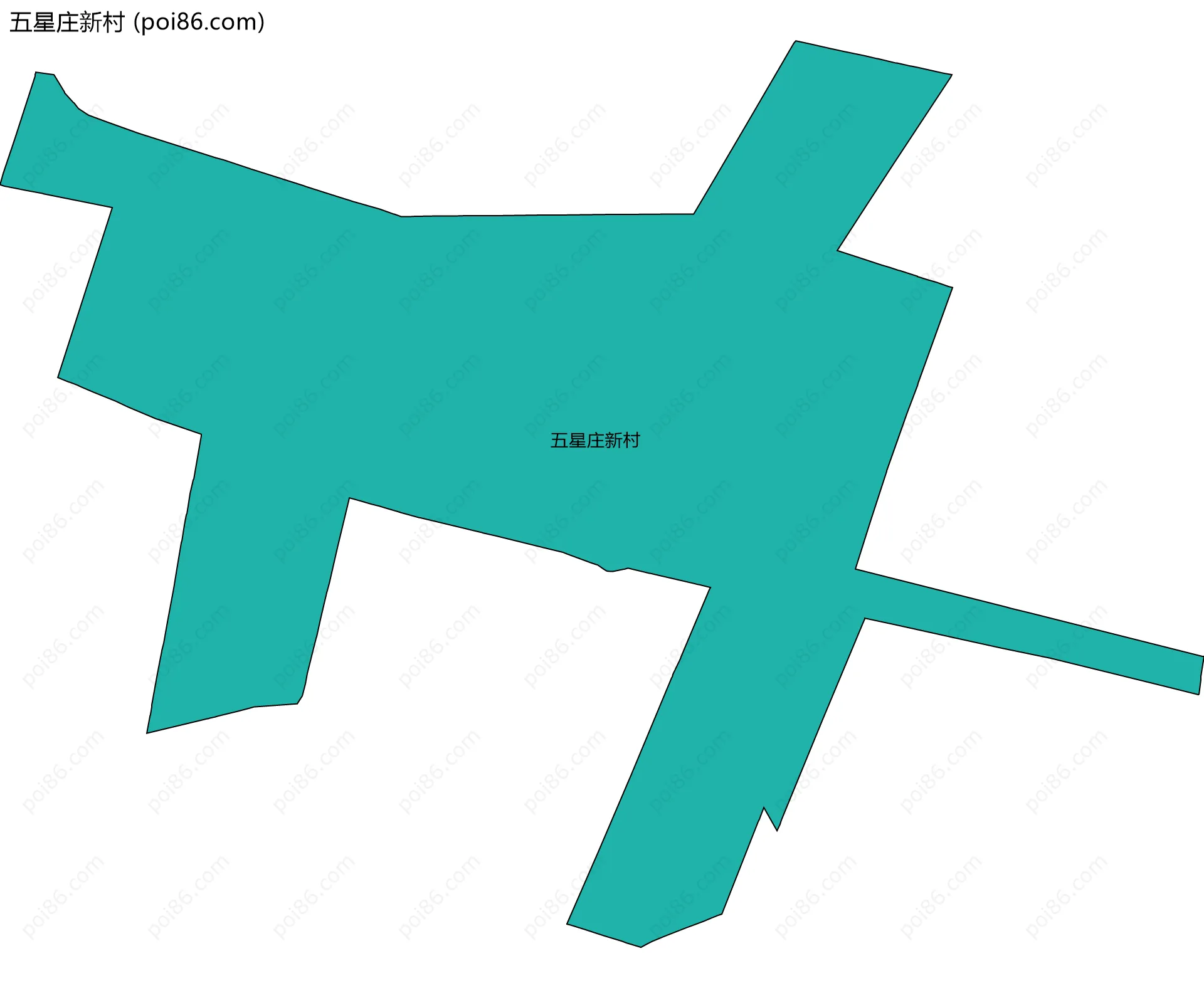 五星庄新村边界地图