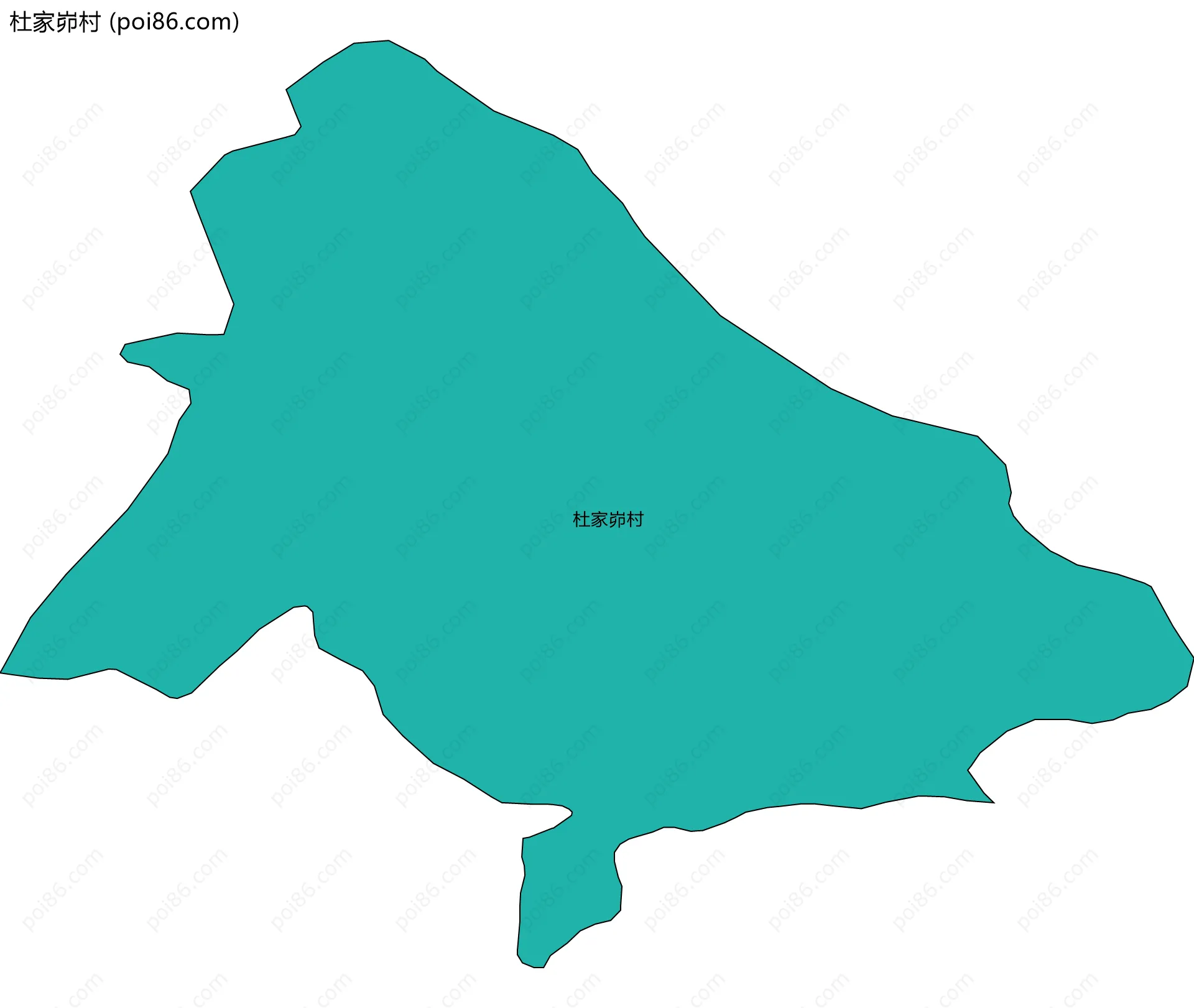 杜家峁村边界地图