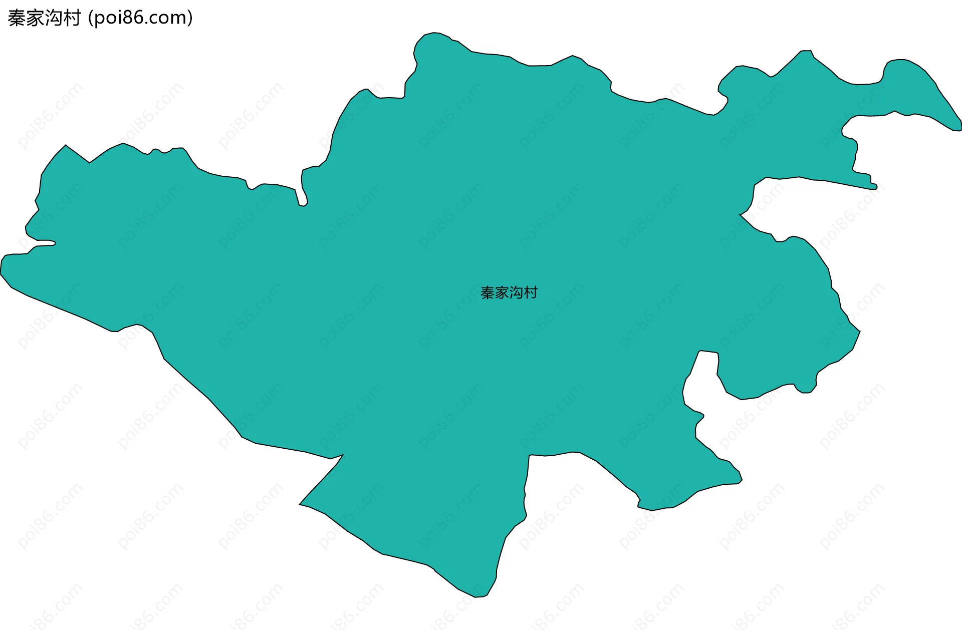 秦家沟村边界地图