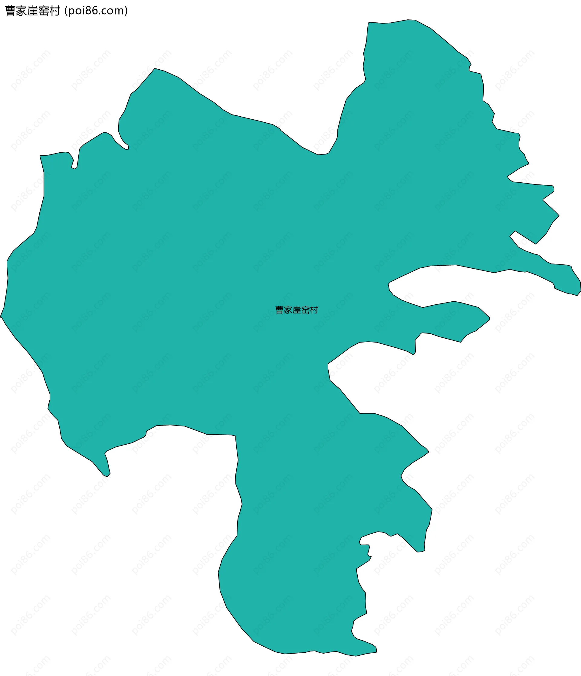 曹家崖窑村边界地图