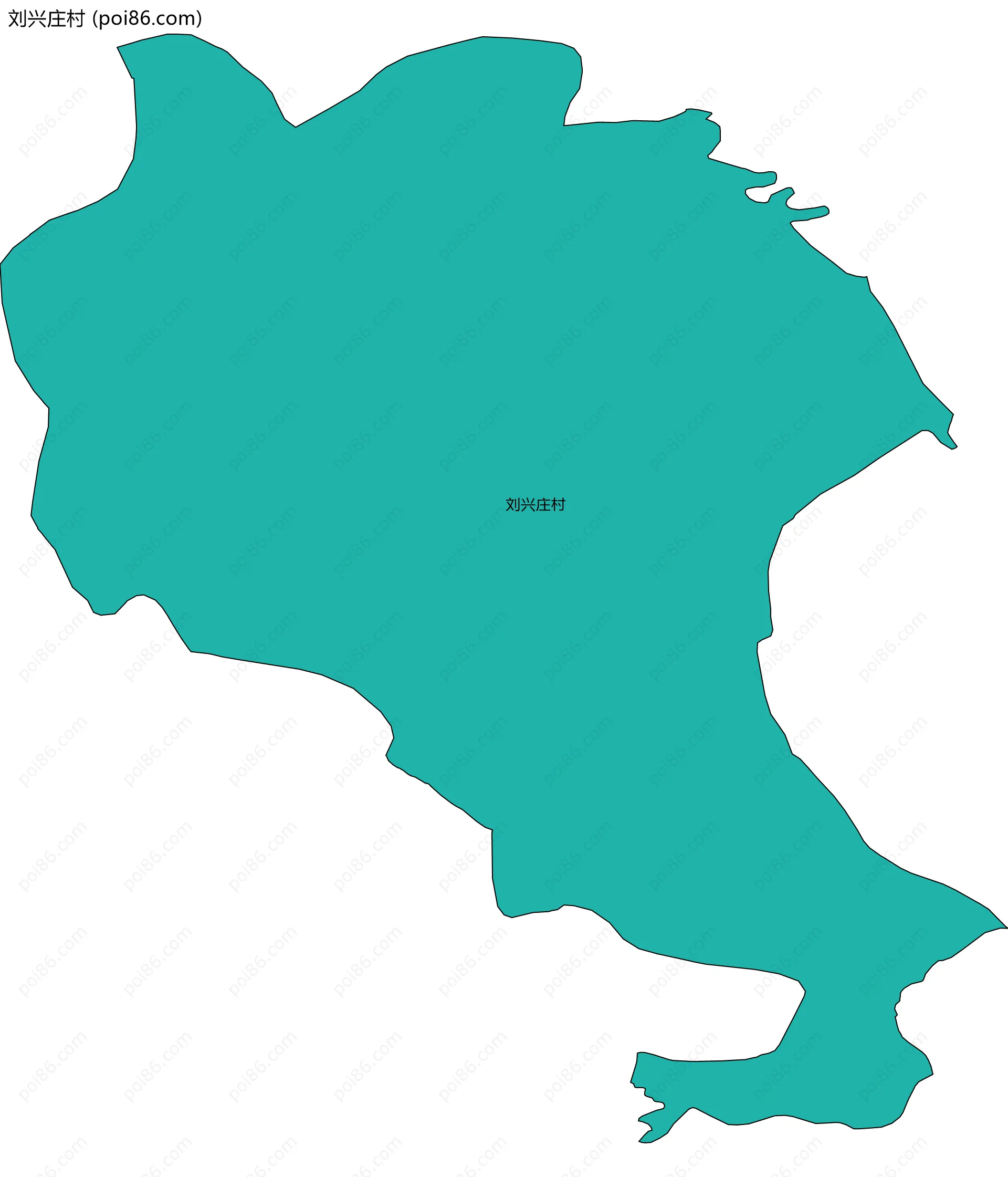 刘兴庄村边界地图