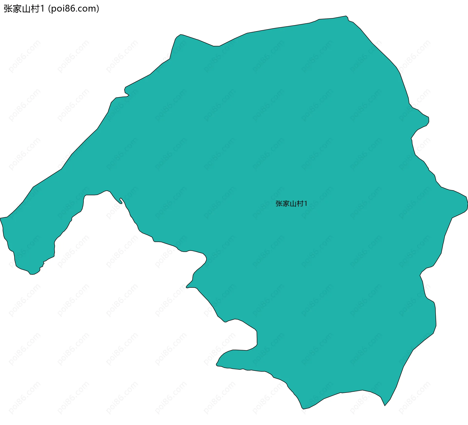 张家山村1边界地图