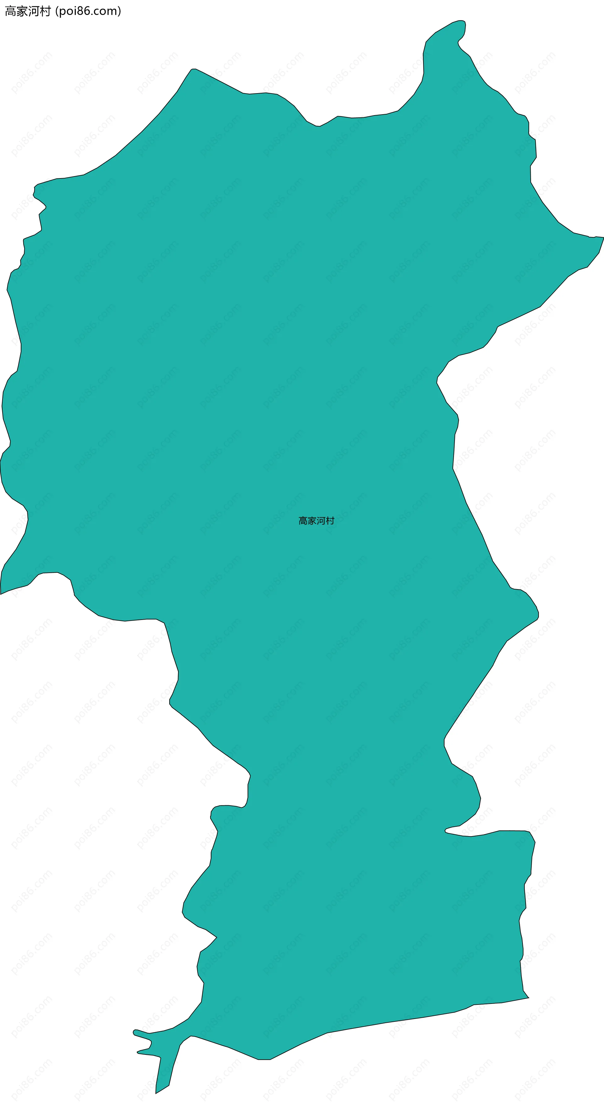 高家河村边界地图