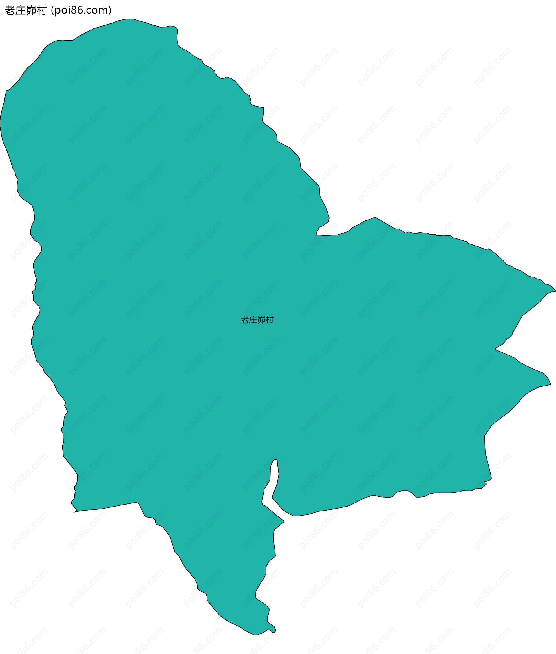 老庄峁村边界地图