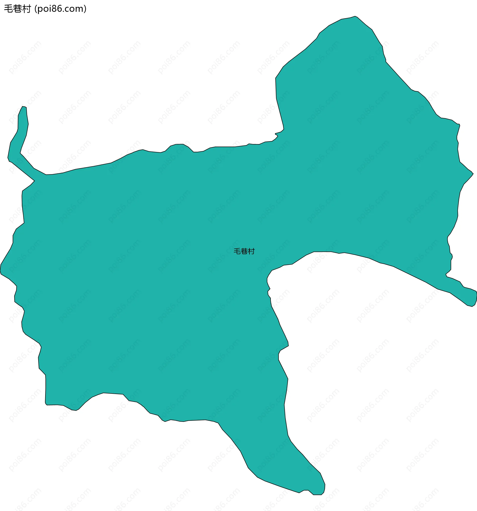 毛巷村边界地图