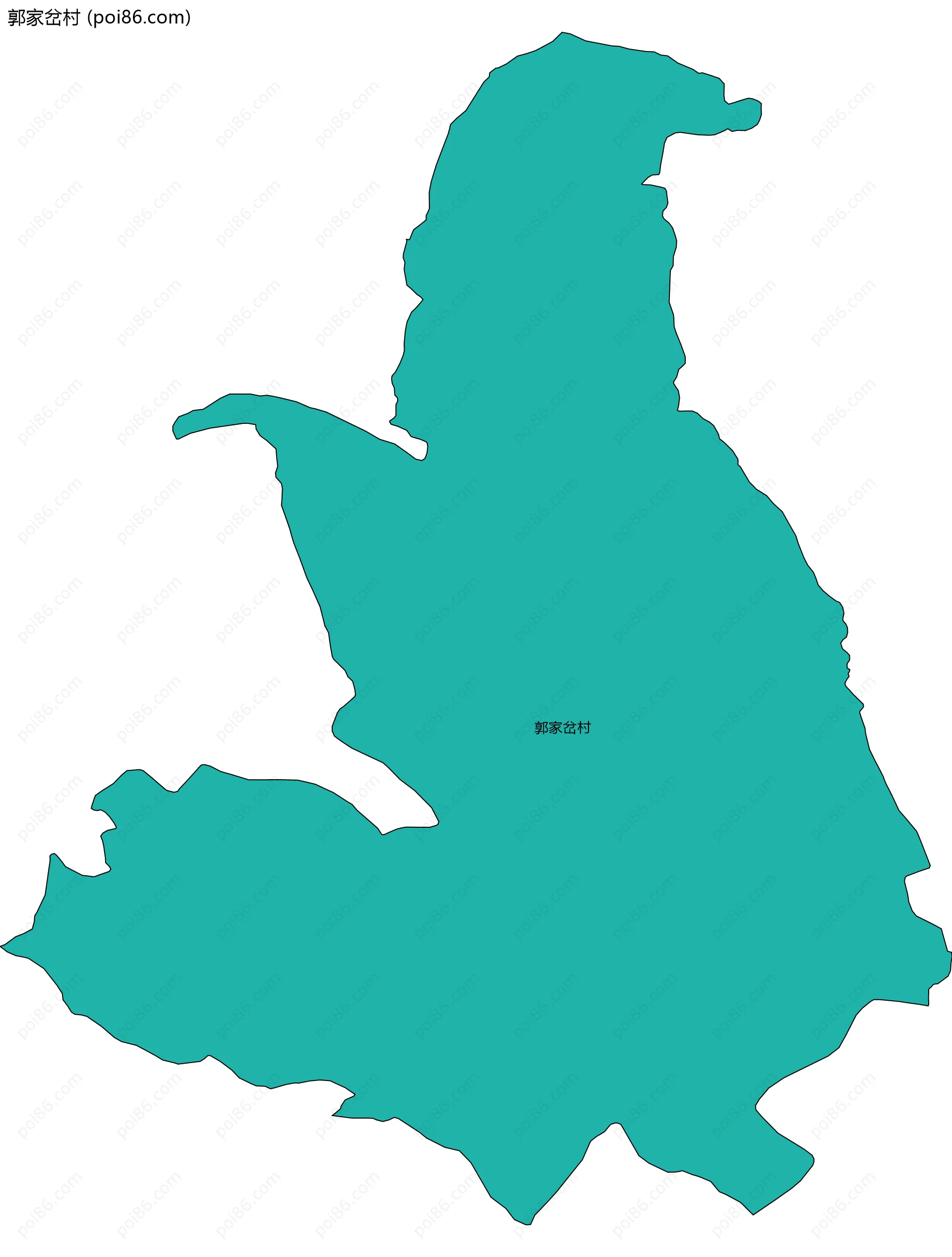 郭家岔村边界地图